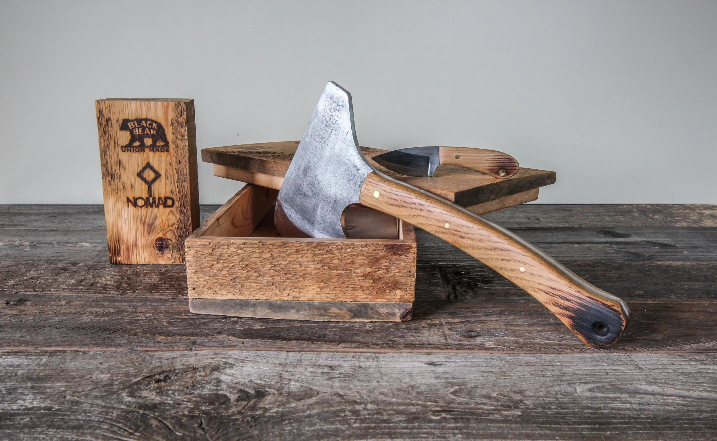 Black Bear Brand Knife & Hatchet Set