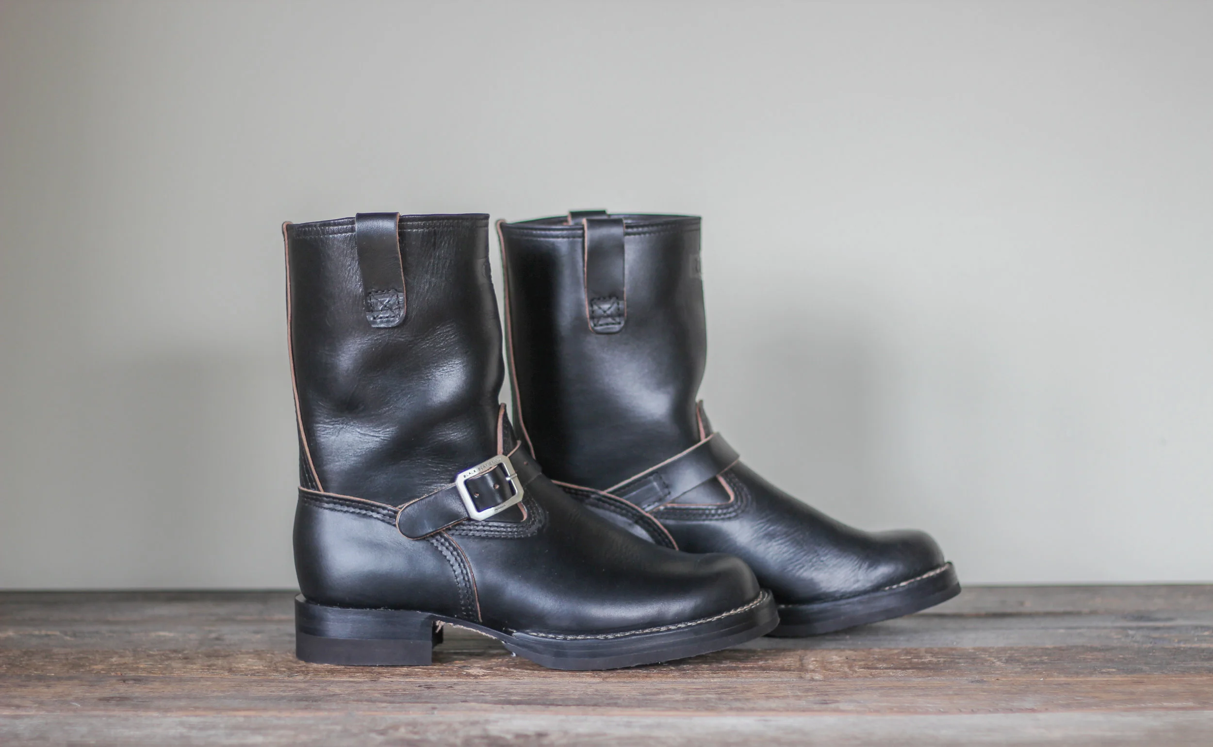 horsehide engineer boots