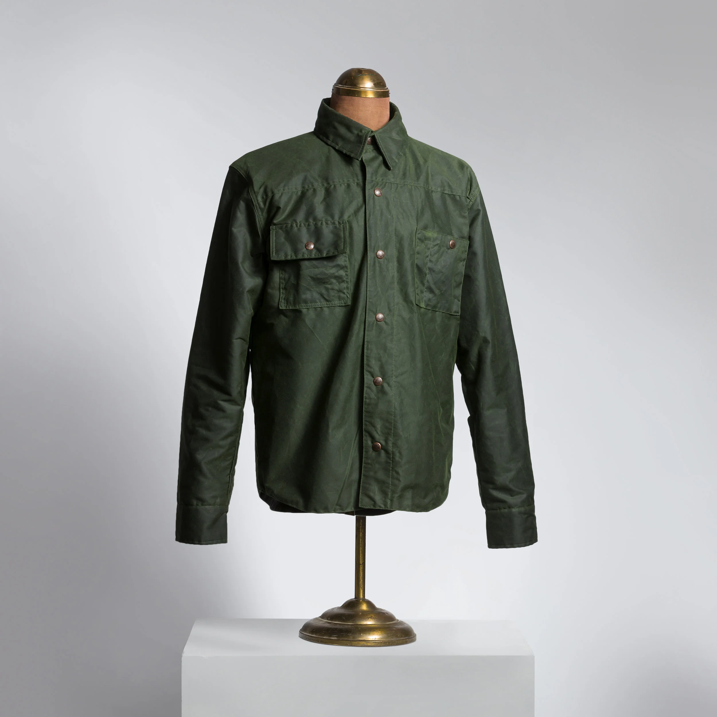 green waxed canvas jacket