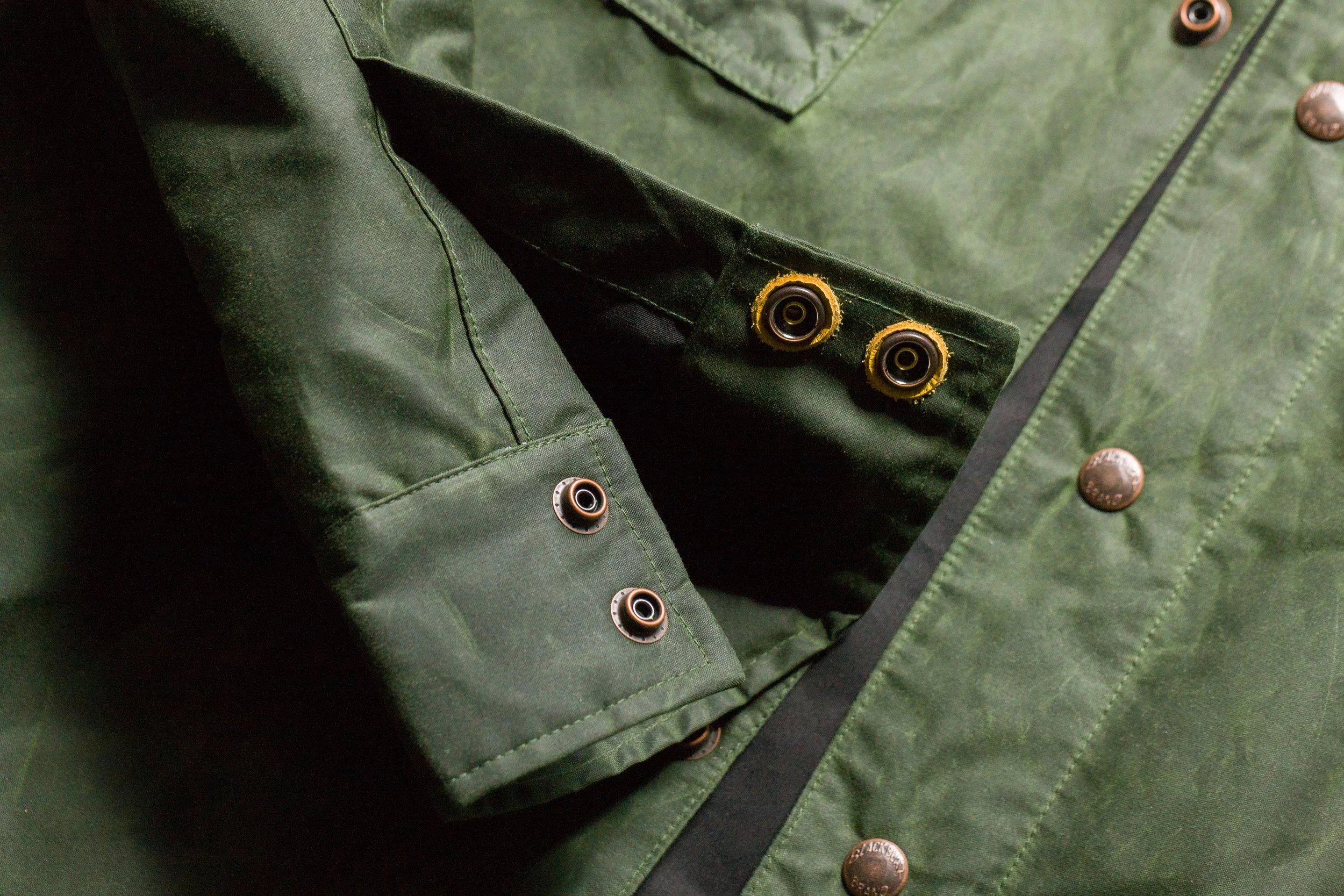 green waxed canvas jacket