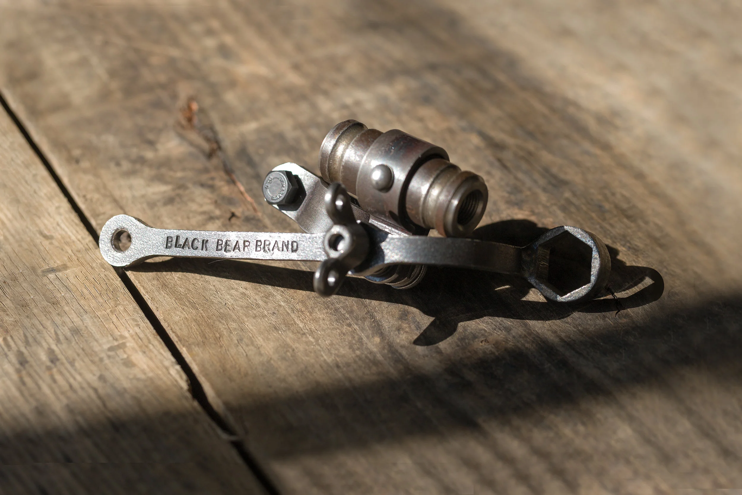 Black Bear Brand Hand Made Motorcycle Plug + Wrench Tool collaboration.