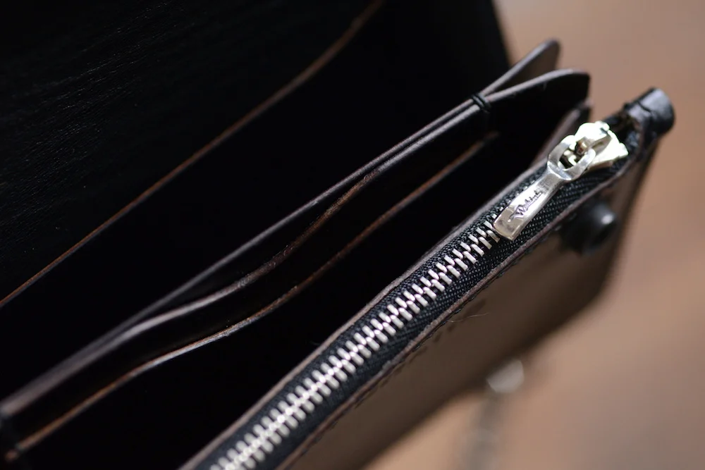 Handmade Sterling Silver Wallet Chain and Horsehide Wallet