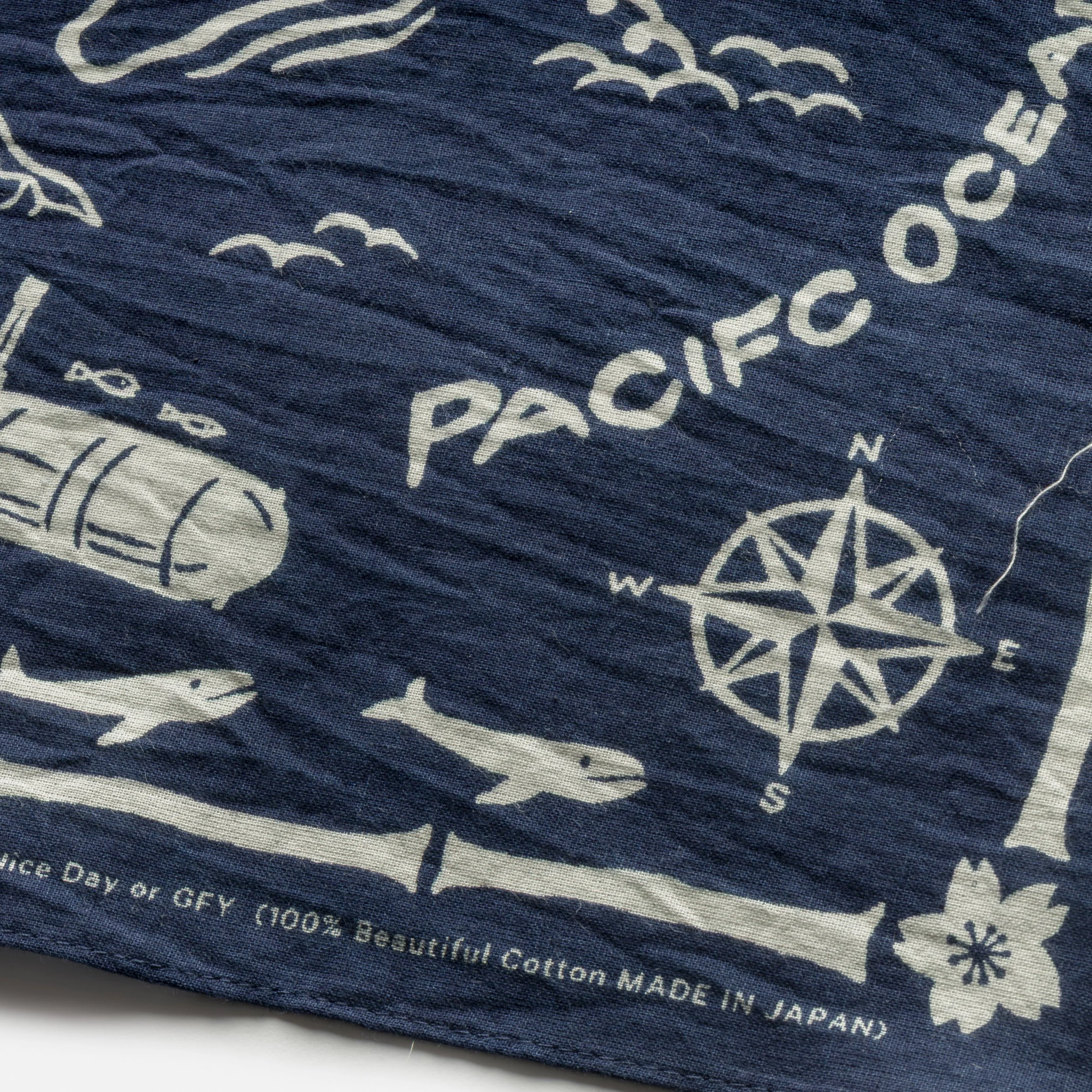 the Black Bear Brand My Japan (indigo) - Print Cotton Bandana