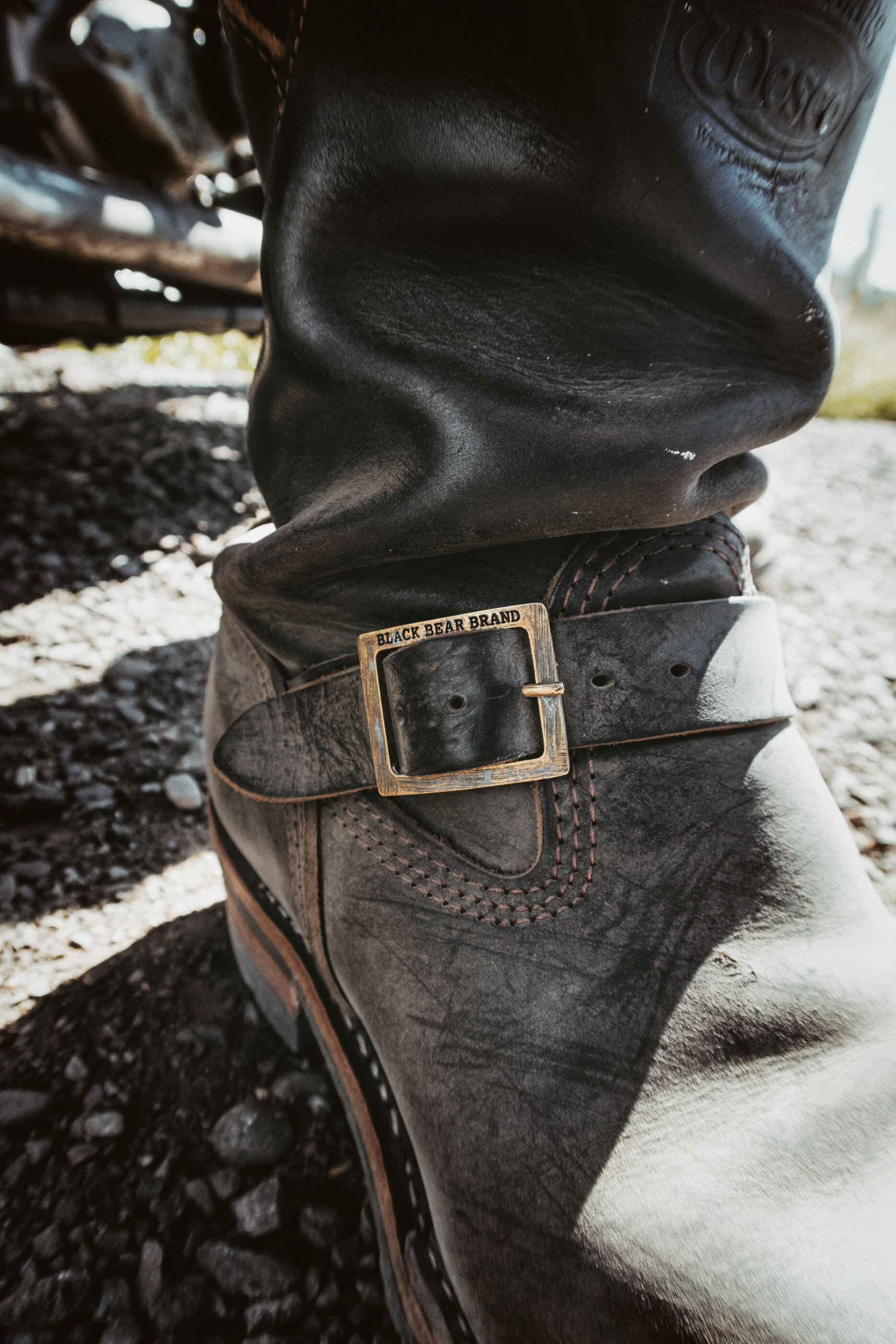 The Horween BLACK Horsehide Roughrider BOSS Collaboration with Wesco —  Black Bear Brand
