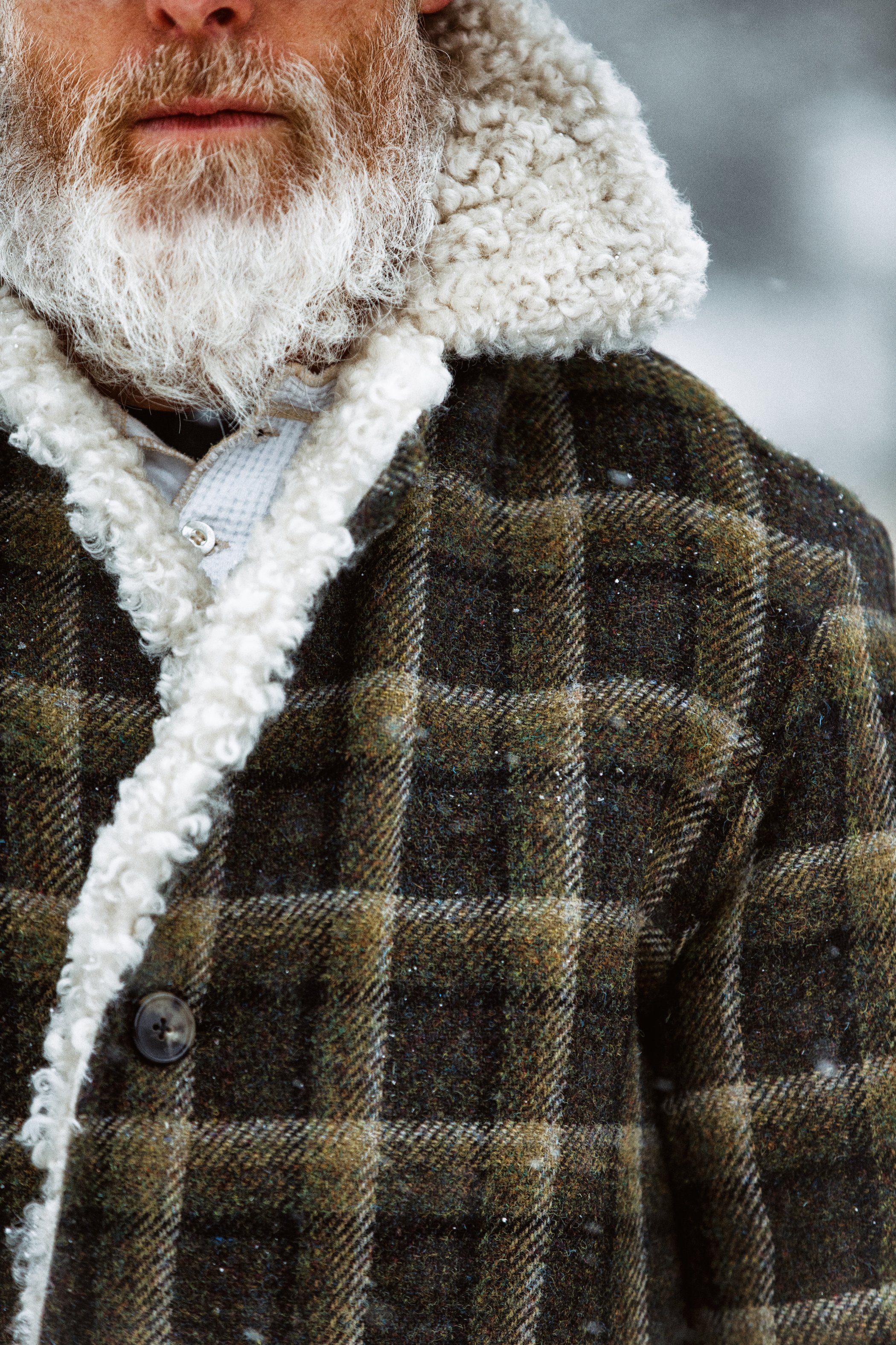 Black Bear Brand Evergreen &amp; Pearl Sheepskin CAR COAT 