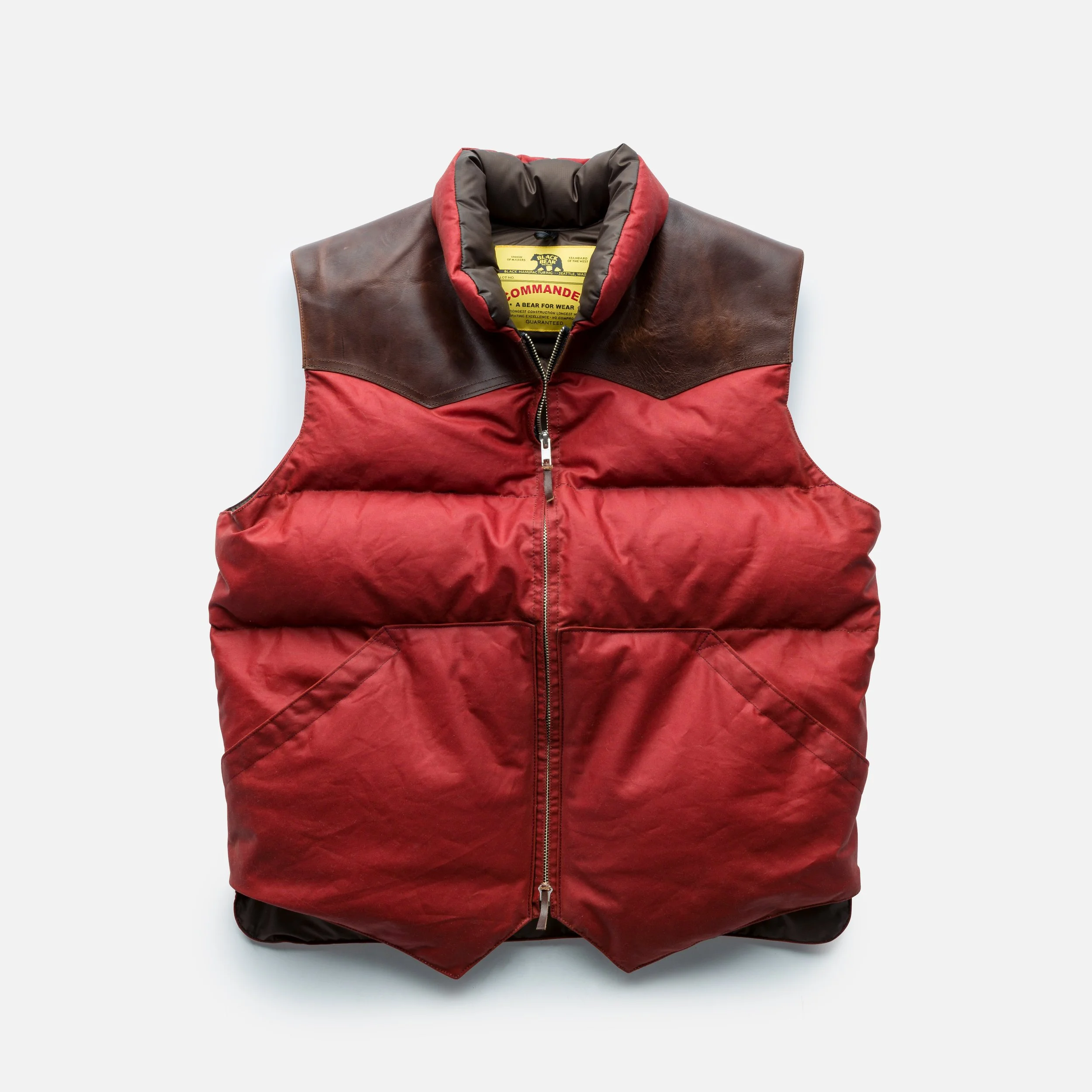 The Western Down Vest ~ Burnt Red 