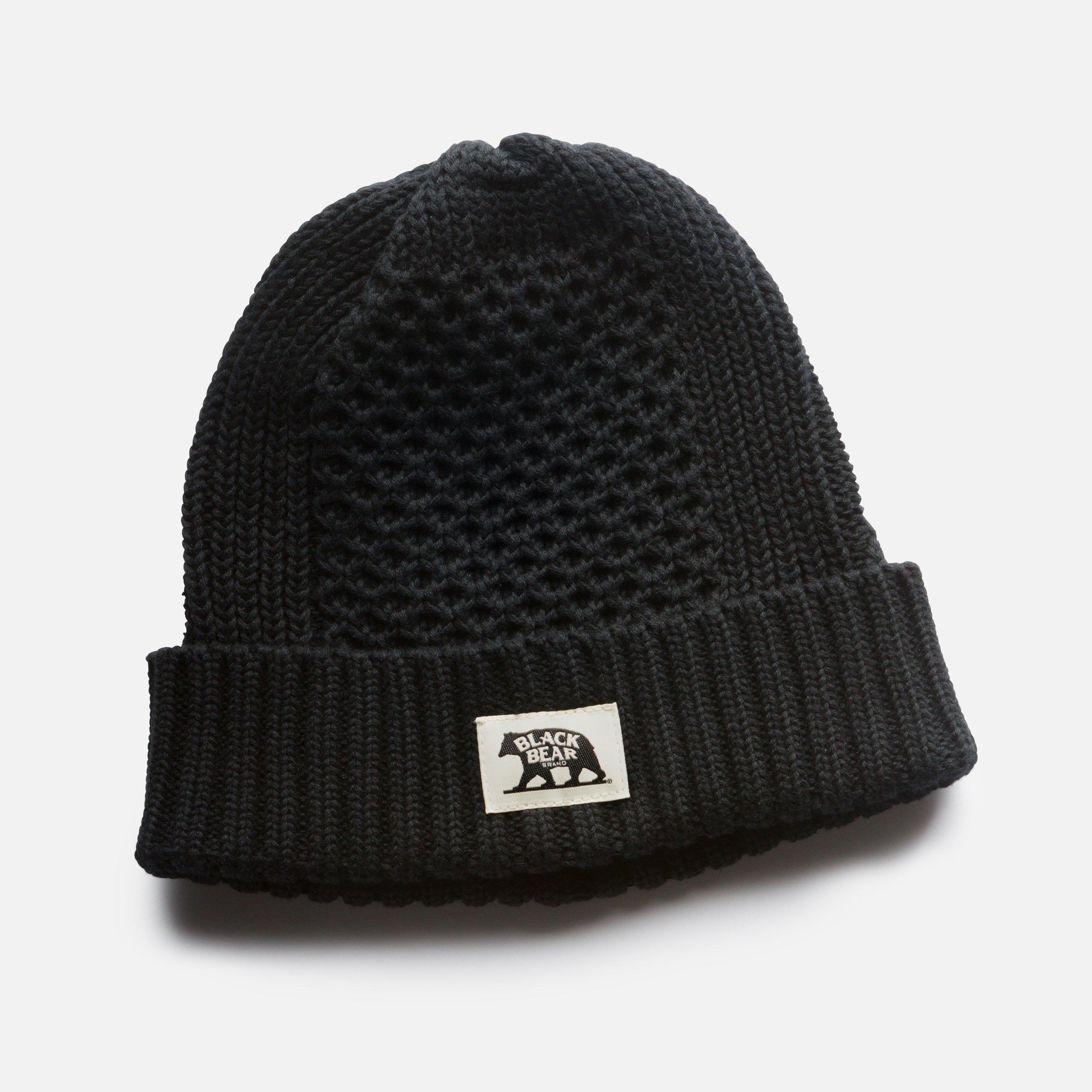 Black Bear Brand x ROTOTO Collaboration - BLACK Cable Knit Watch Cap ...