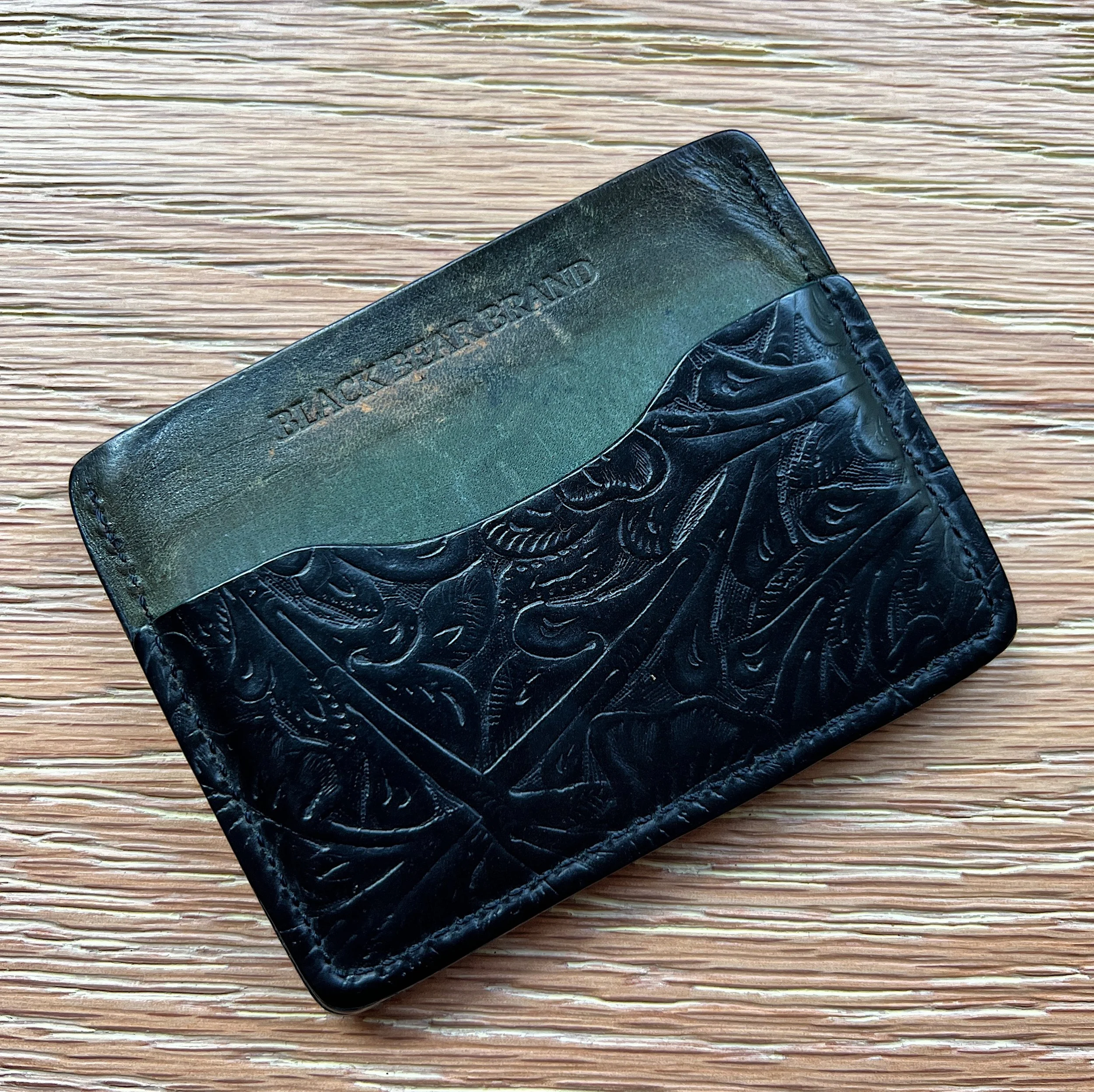 Black Bear Brand Western - Shell Cordovan CEO Card Wallet
