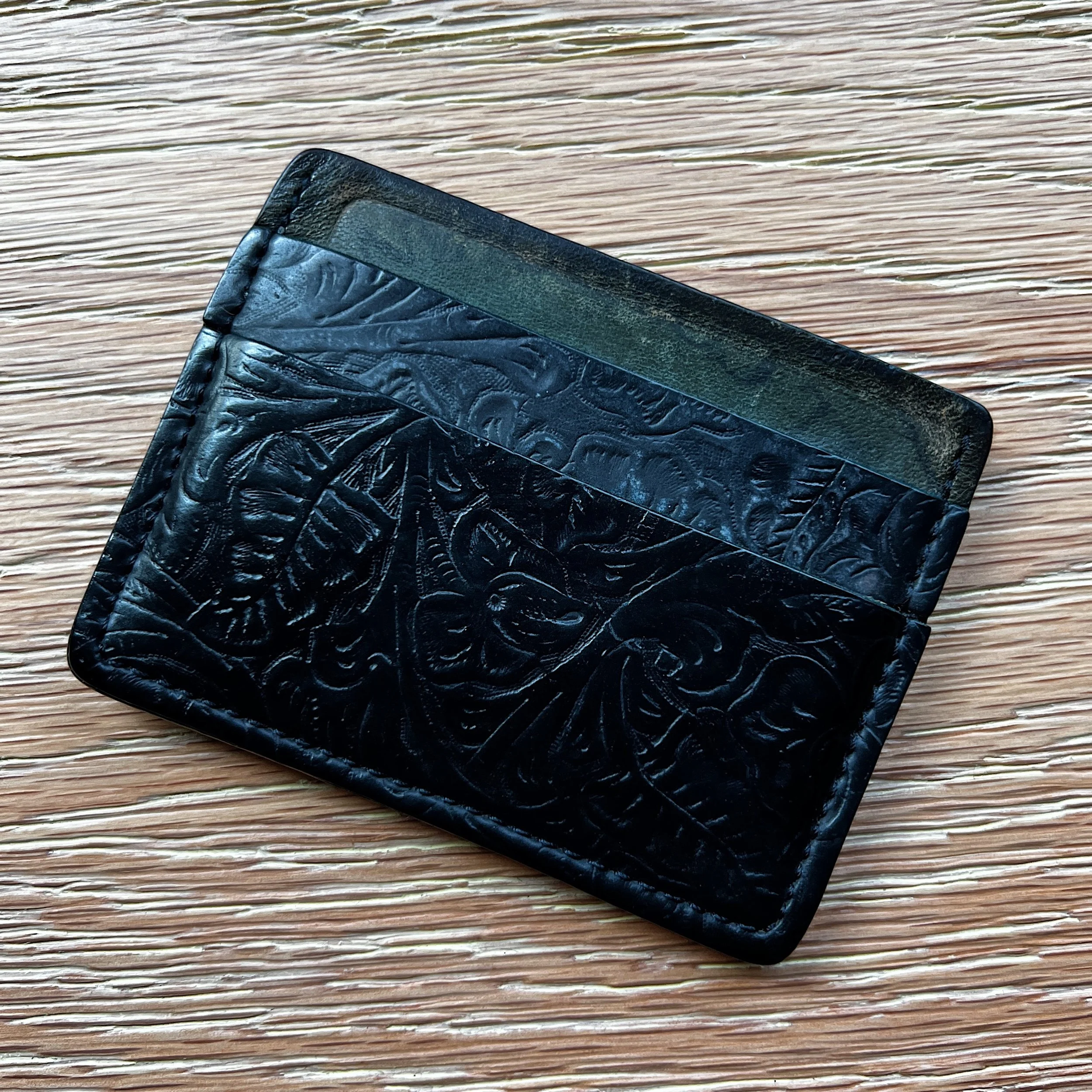 Black Bear Brand Western - Shell Cordovan CEO Card Wallet