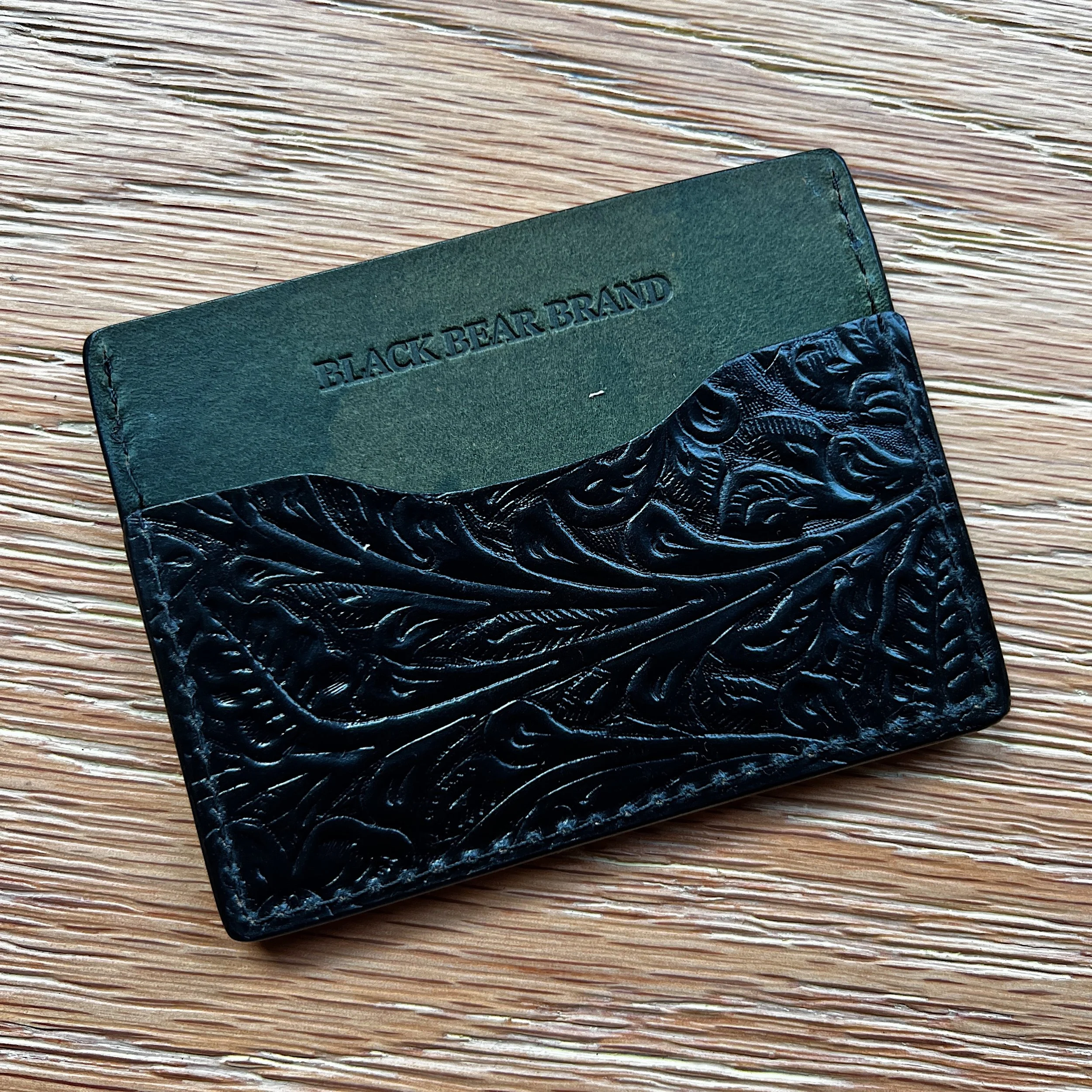 Black Bear Brand Western - Shell Cordovan CEO Card Wallet