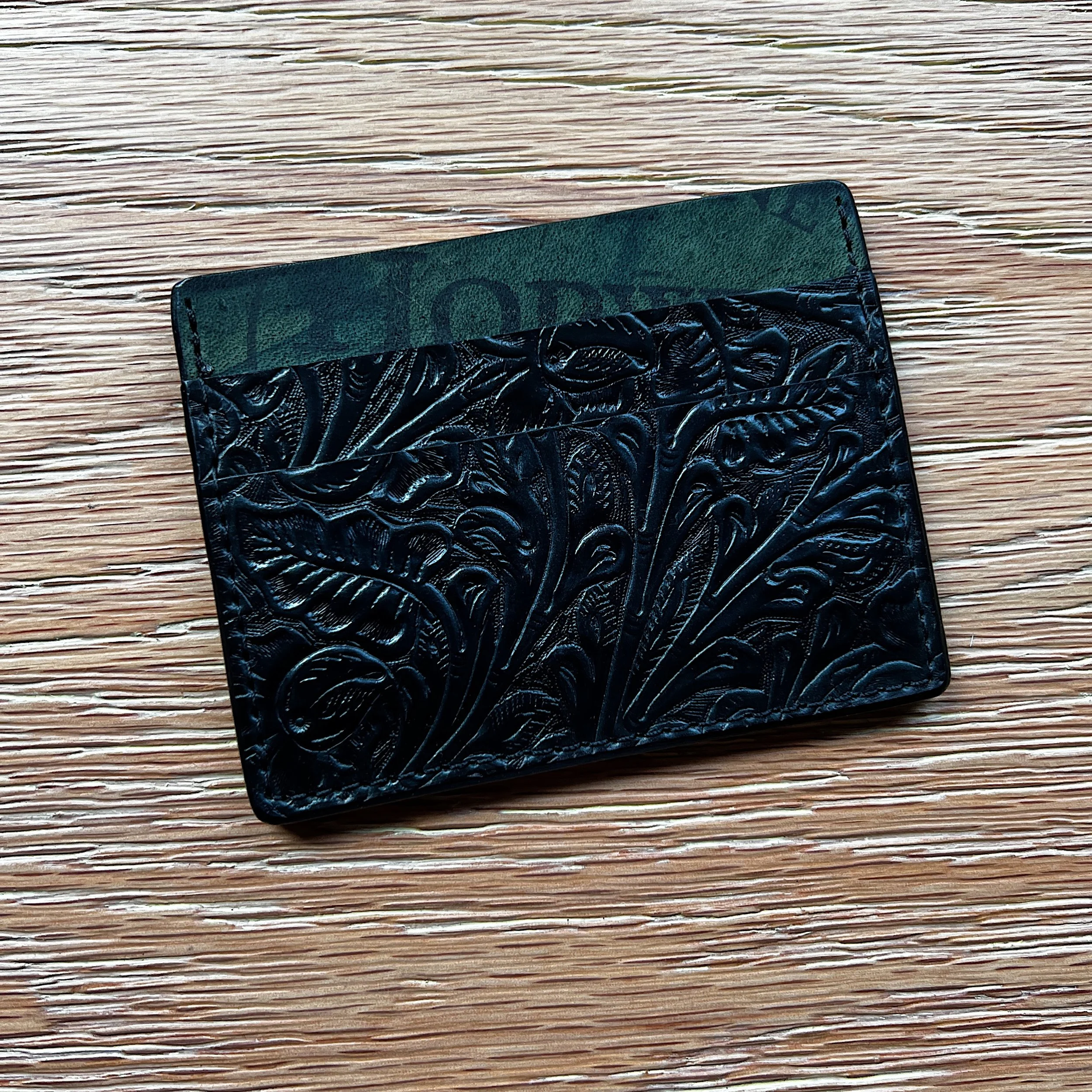 Black Bear Brand Western - Shell Cordovan CEO Card Wallet