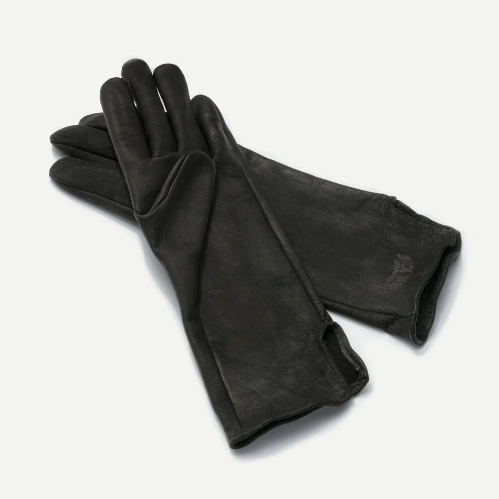 full length black dress with sleeves LONG OPERA LEATHER GLOVES by INES – Ines Gloves