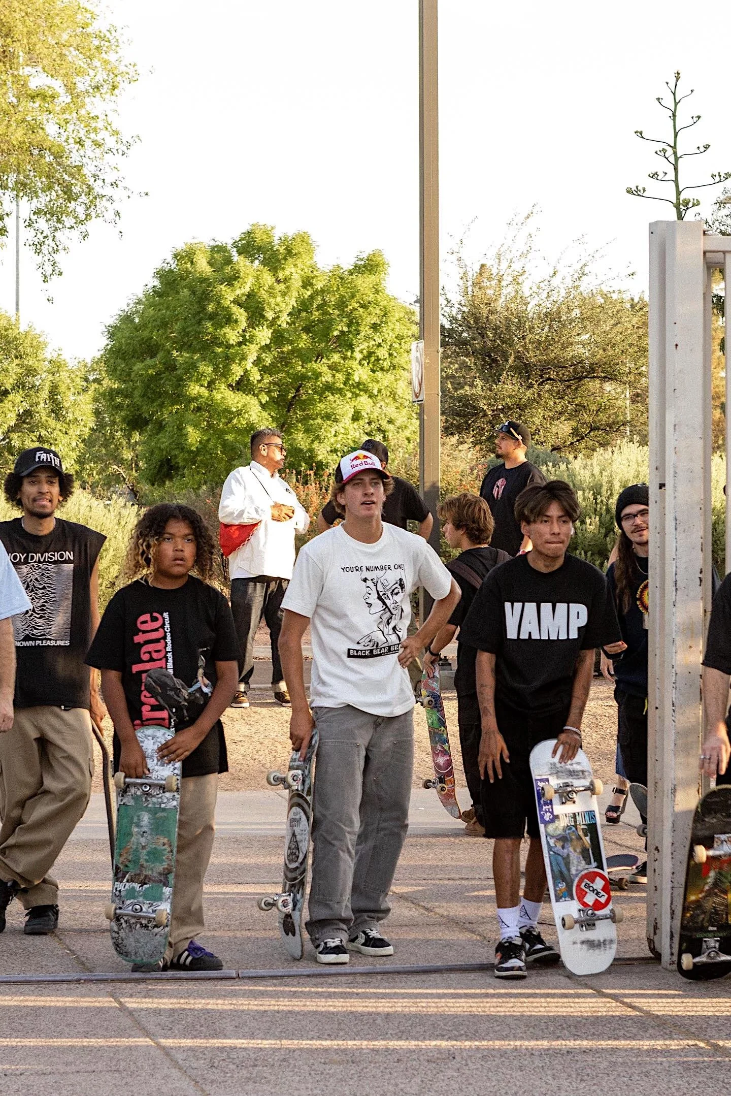 Jagger Eaton skating wearing his Black Bear Brand YOU'RE NUMBER ONE t-shirt