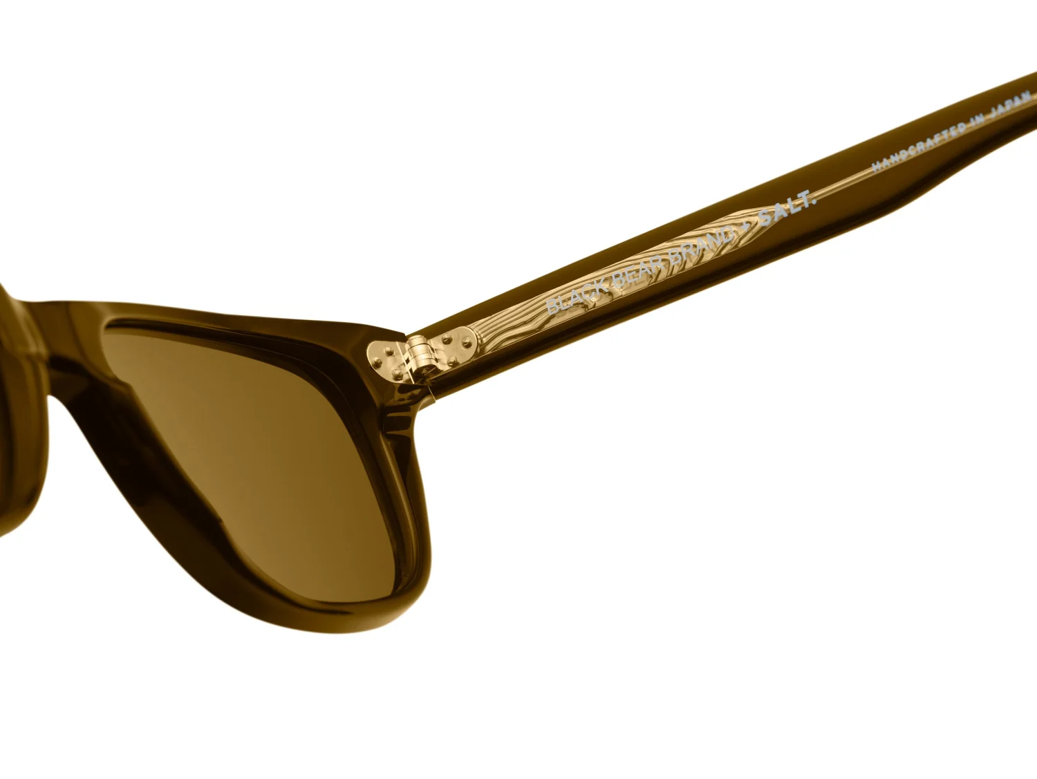 Salt Stylish Black and Gold Sunglasses Salt Optics Madison Black Sand Honey Gold Oval Browline  main image 2