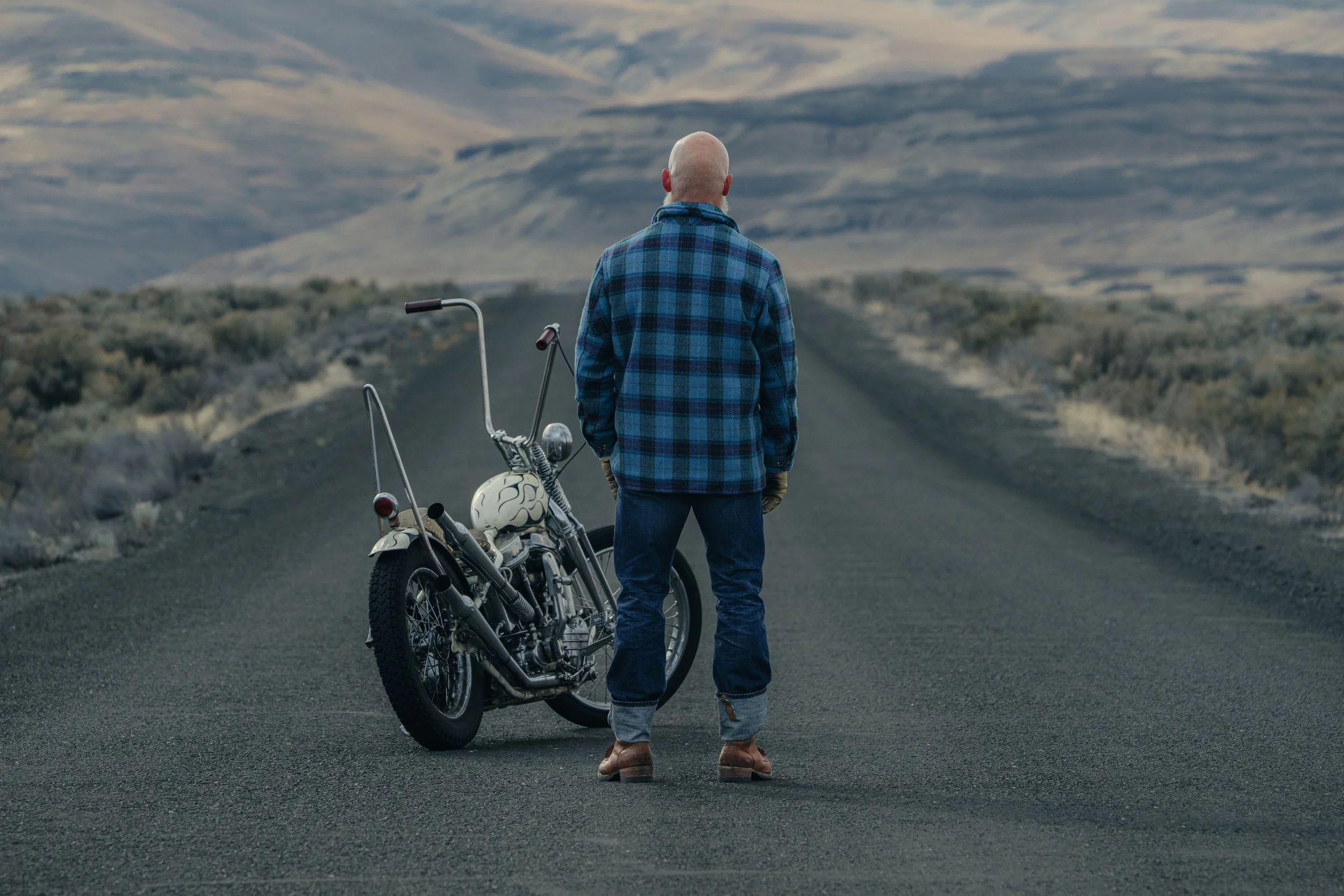 Sky Blue Harris Tweed Tartan ZIP Coat 2.jpeg