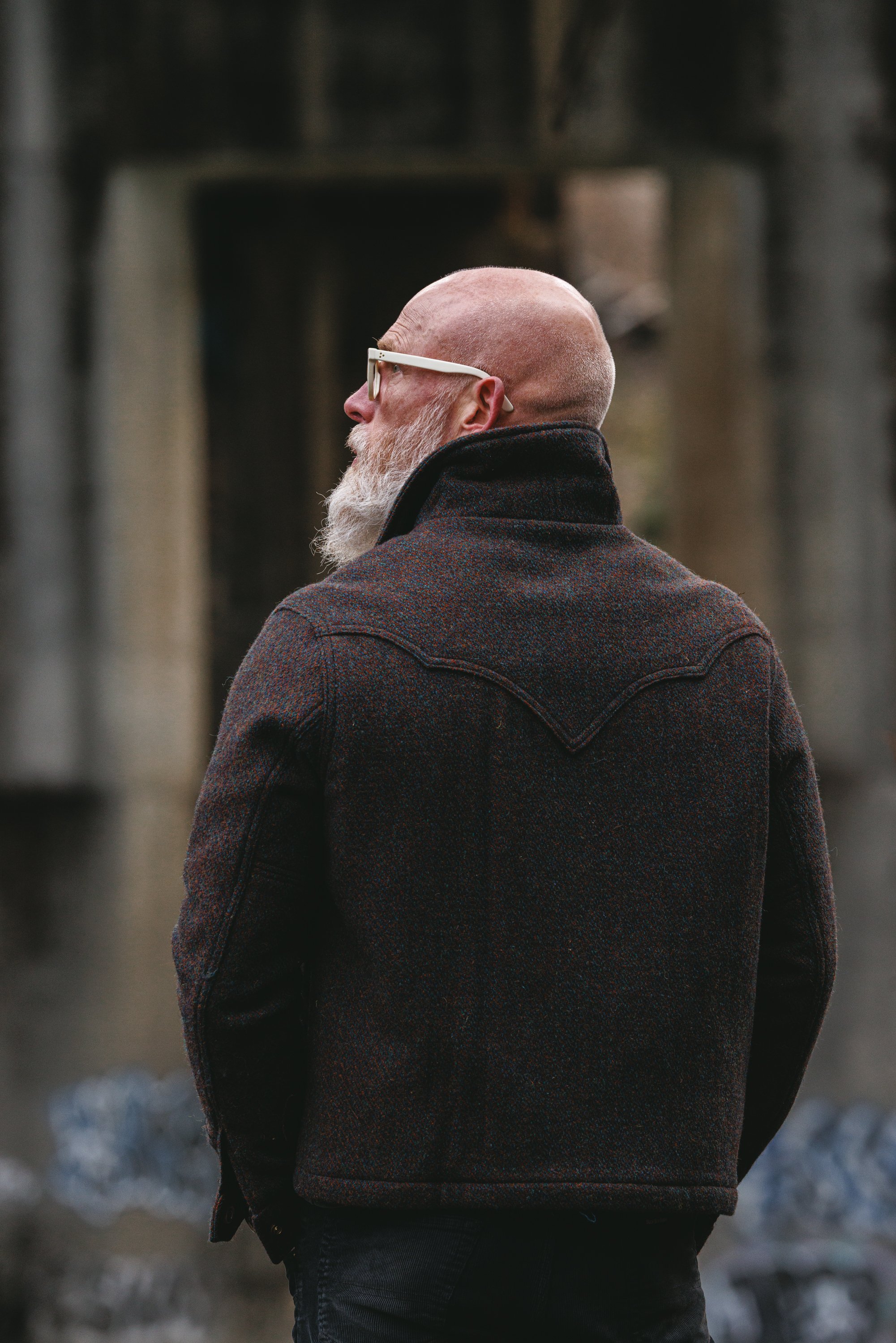 Black Bear Brand - Harris Tweed STONEWALL Western Wool Coat