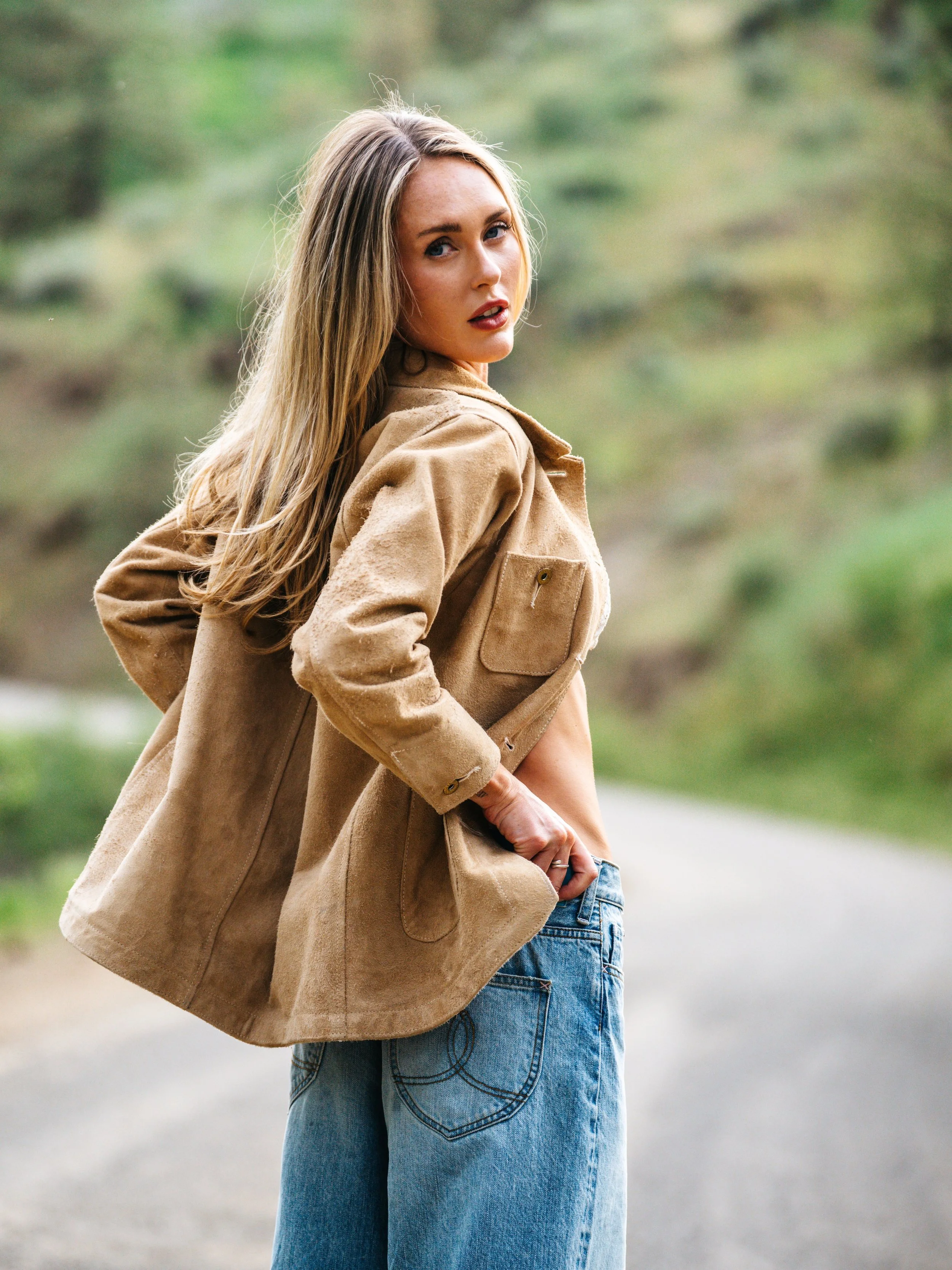 Black Bear Brand WOMAN - IVORY ROUGH-OUT Chore Coat