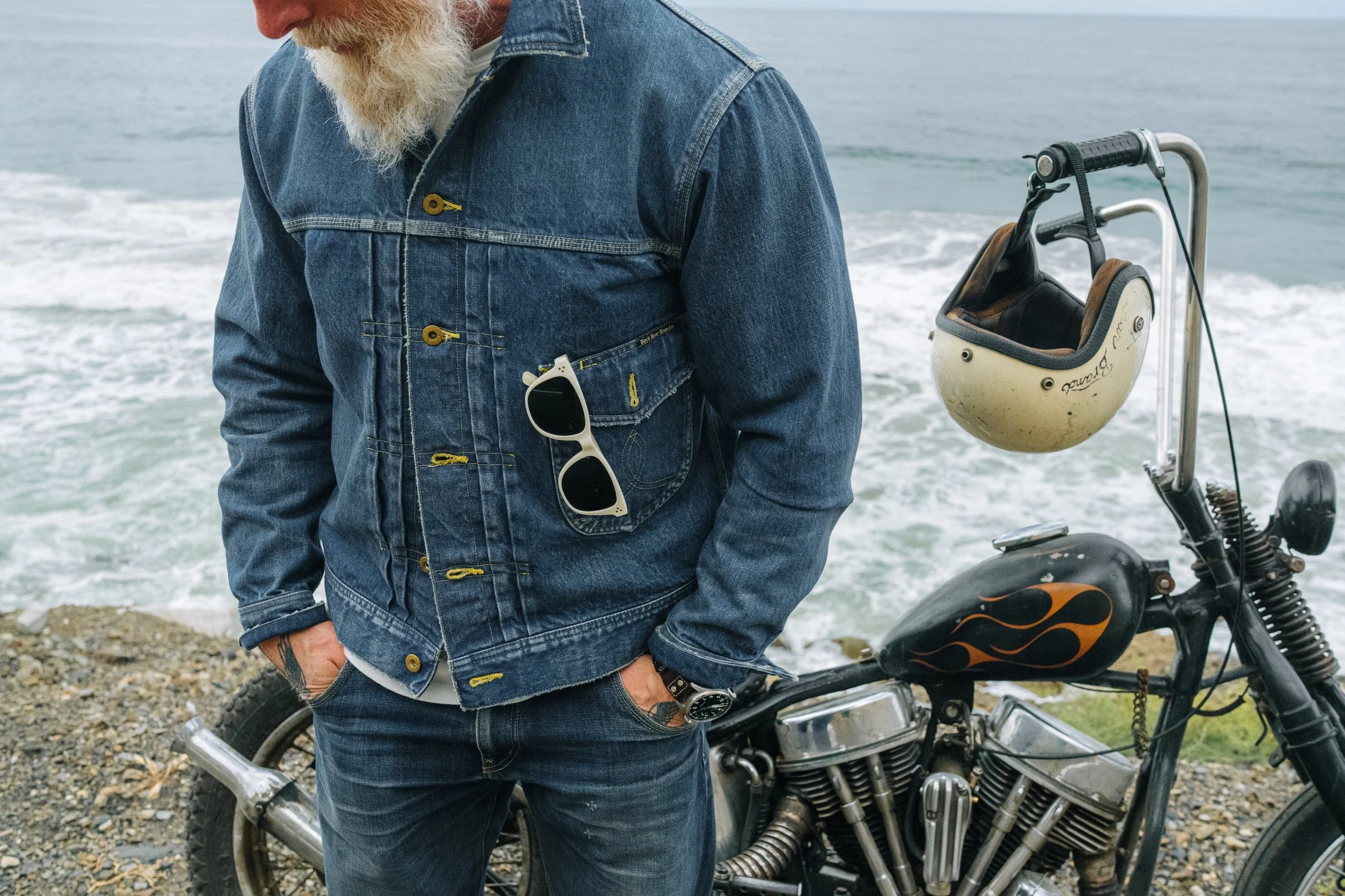 the BLACK BEAR BRAND Sun WASHED - Black Bear Brand ONE Jean Jacket (gen-2)