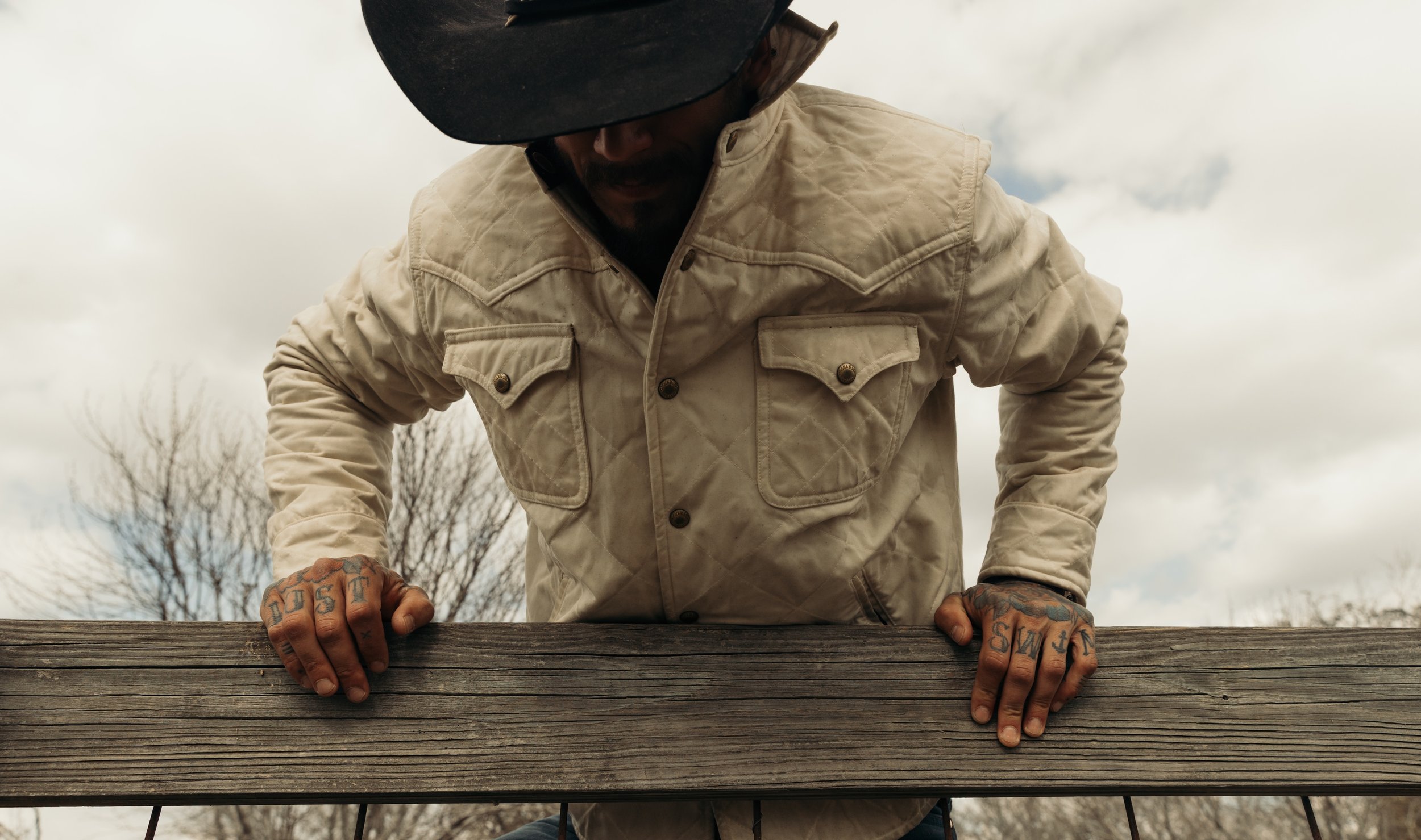 Black Bear Brand IVORY Wax Canvas Quilted by Hand Ultimate Jacket