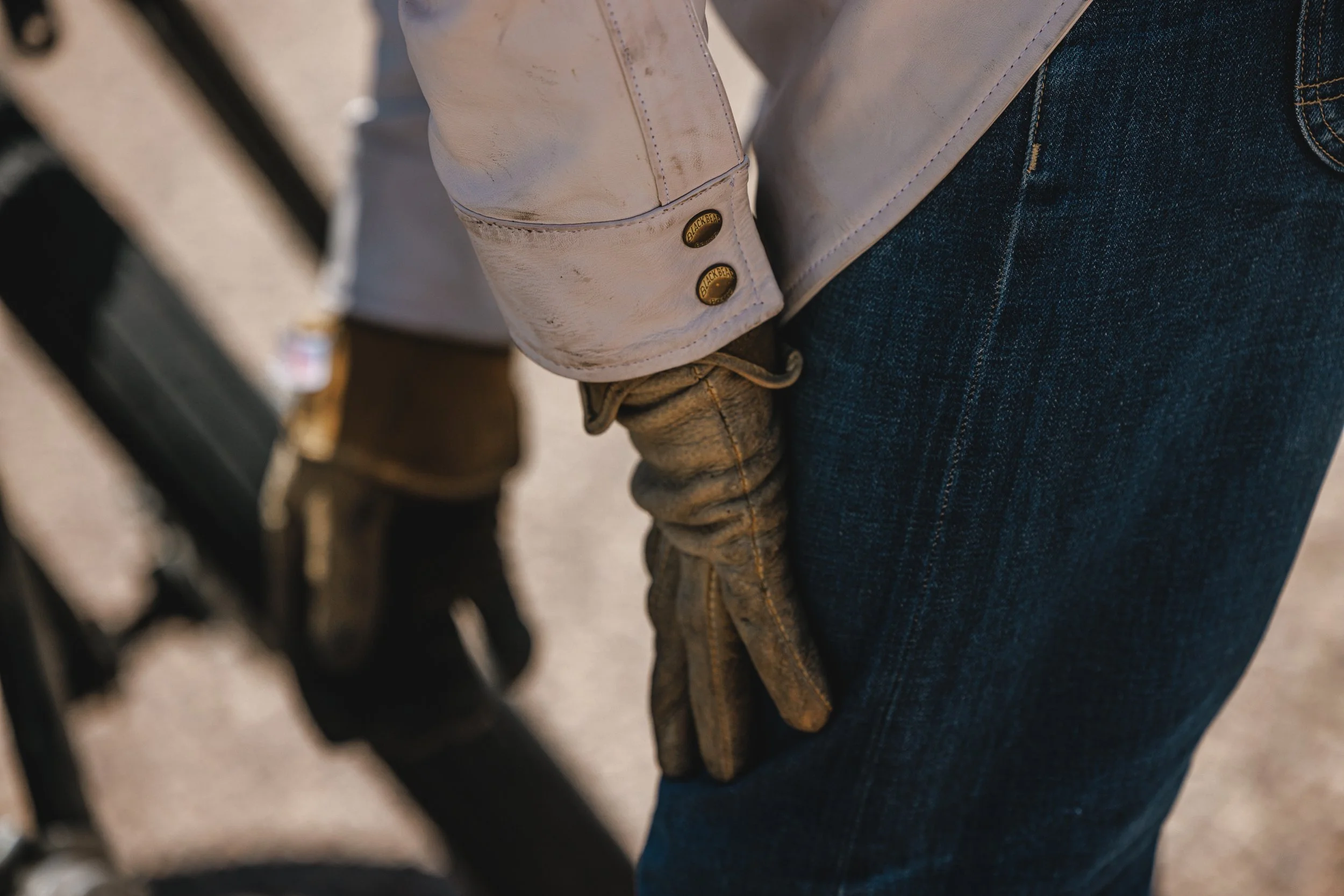 Black Bear Brand - Spirit Bear, GHOST White Western... Horween Horsehide Jacket