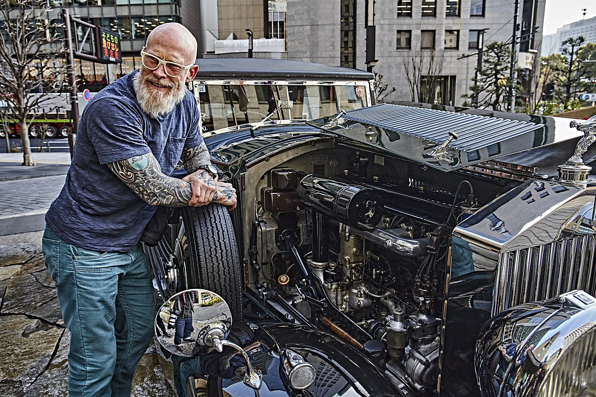 Black Bear Brand OCEAN Blue Distressed Corduroy