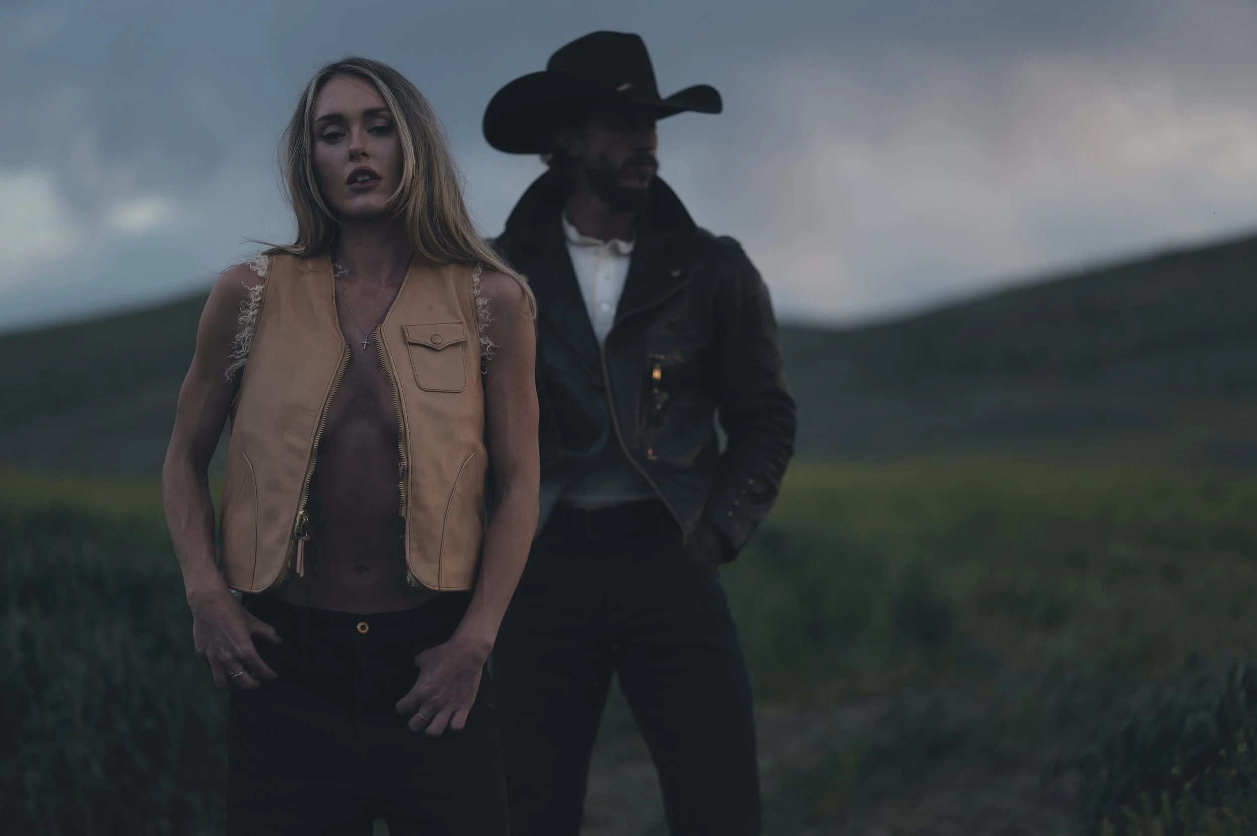 Black Bear Brand WOMAN - Long Curl Lambskin & Horween Horsehide... reversible Vest