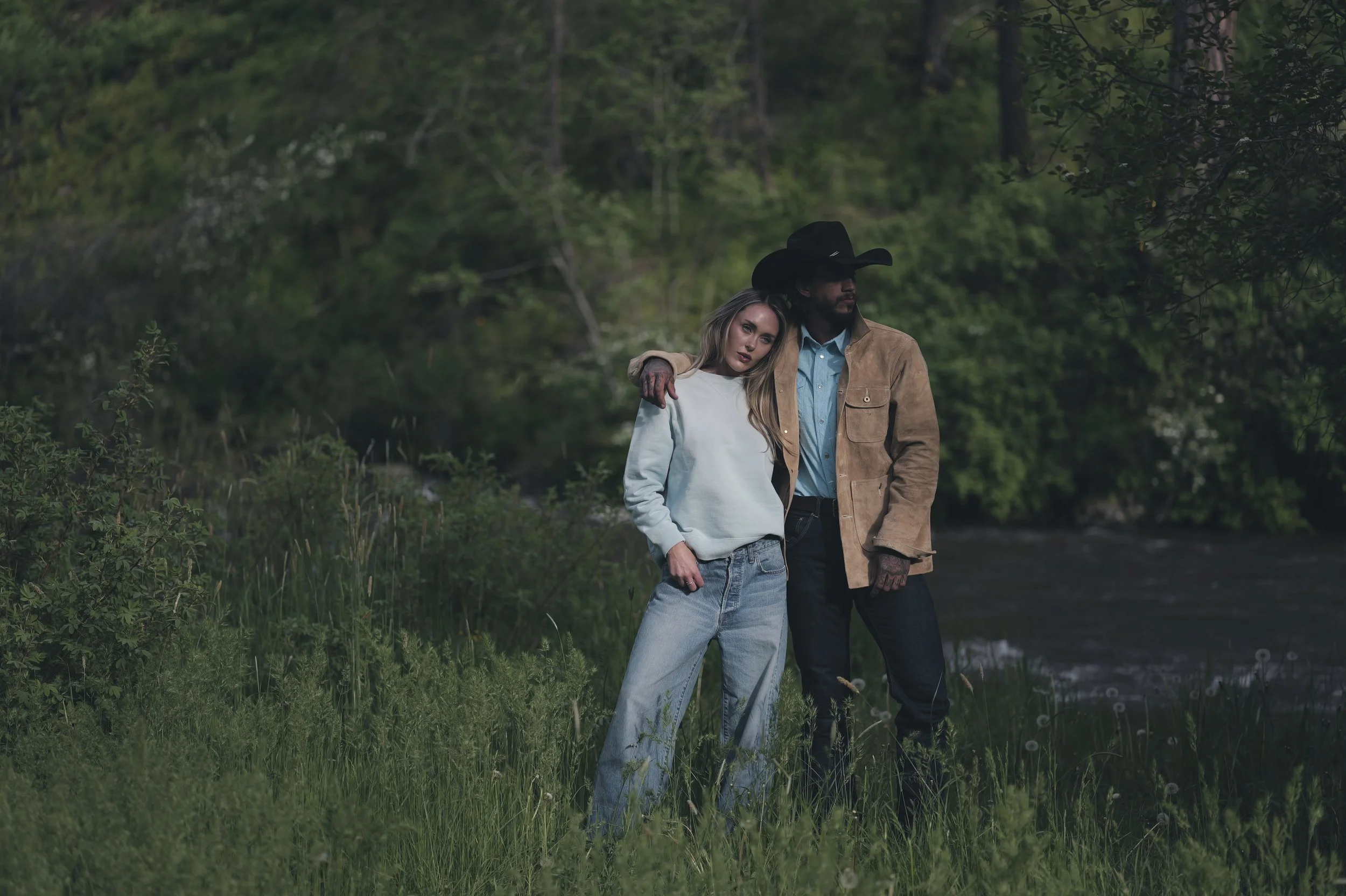 Black Bear Brand - Aged IVORY ROUGH-OUT Chore Coat (his & hers chore coat collection)