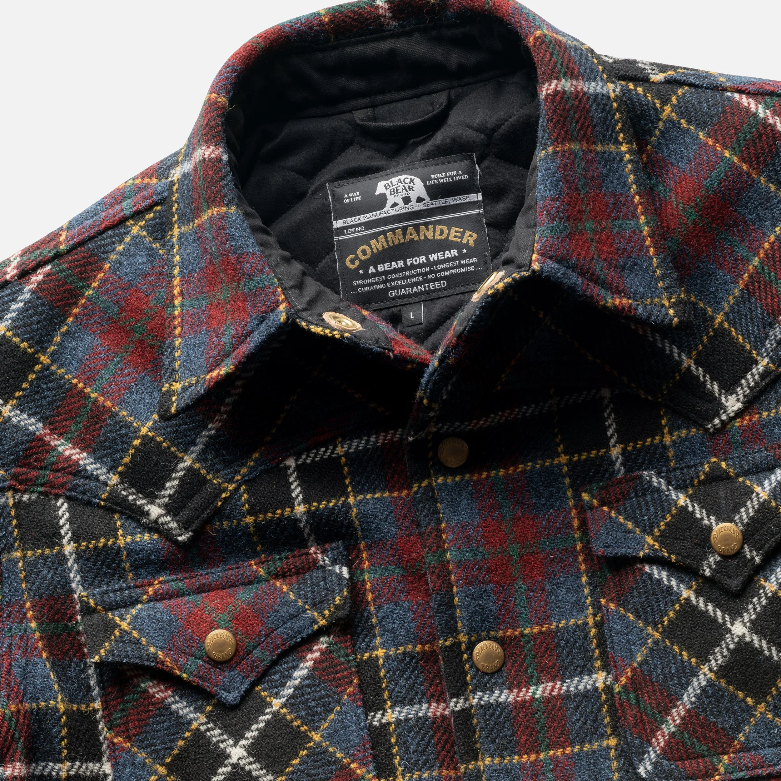 Black Bear Brand Harris Tweed Midnight Glen Tartan WOOL Western Jacket
