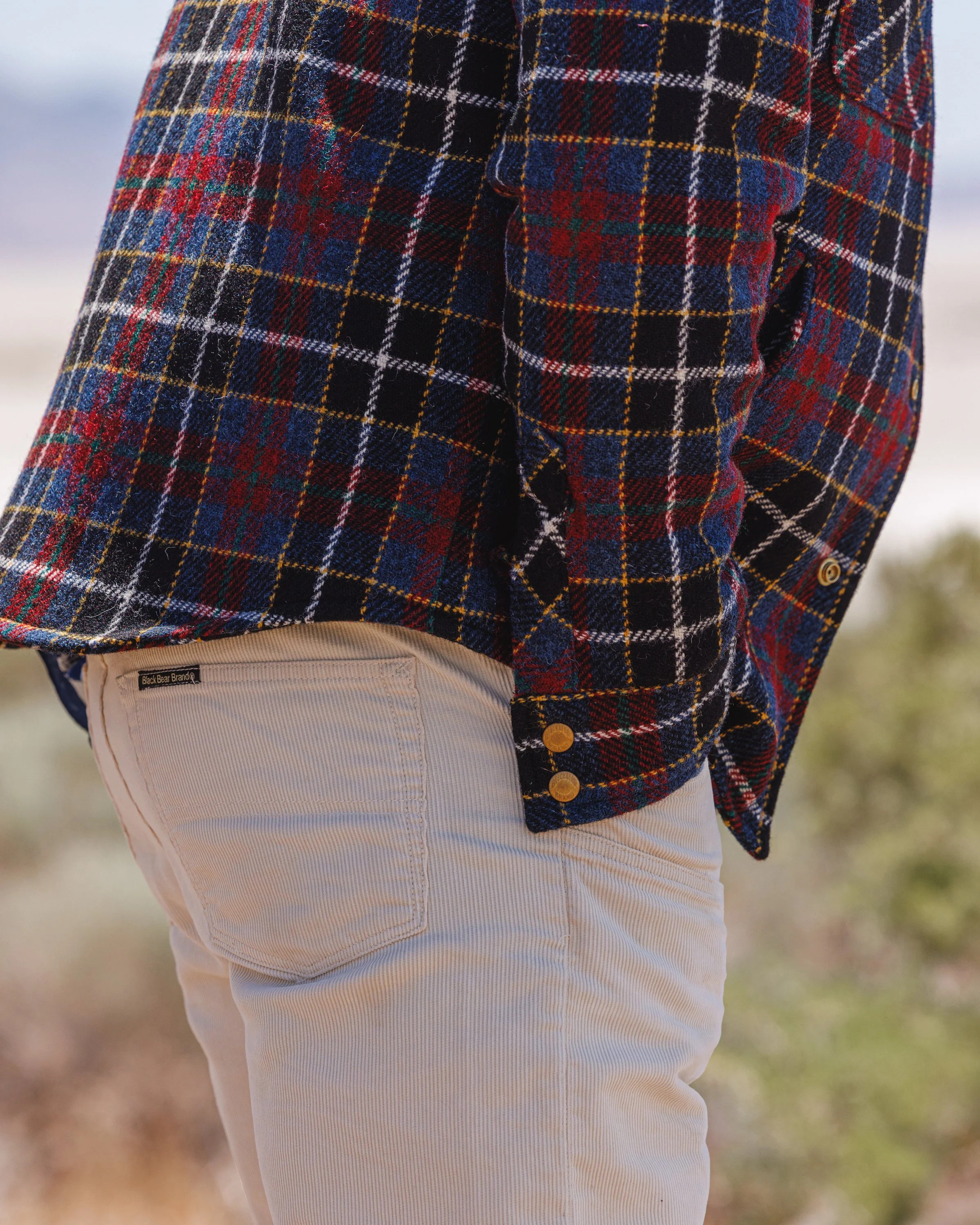 Black Bear Brand Harris Tweed Midnight Glen Tartan WOOL Western Jacket