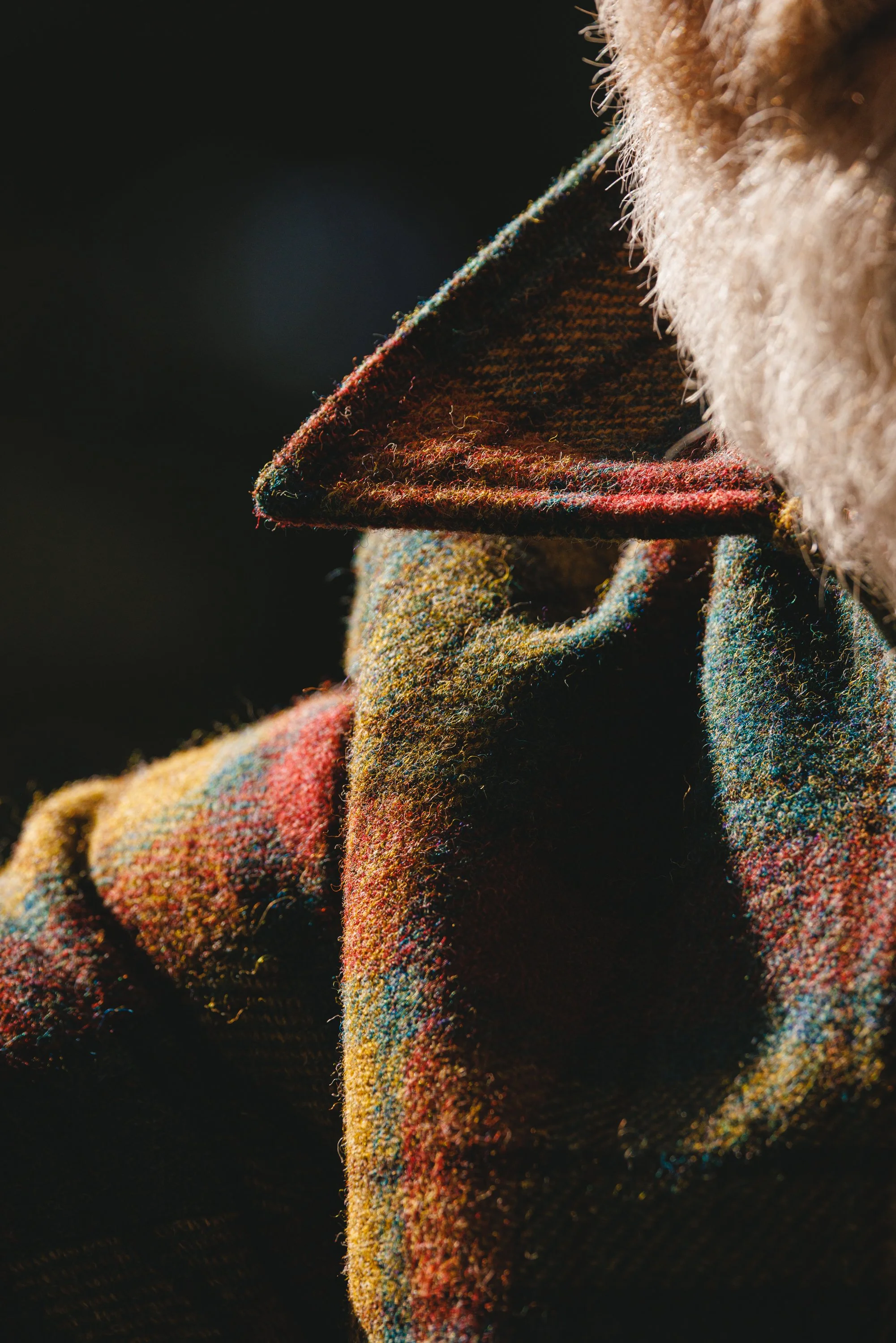 Black Bear Brand MOSS FIRE Harris Tweed Tartan ZIP Coat