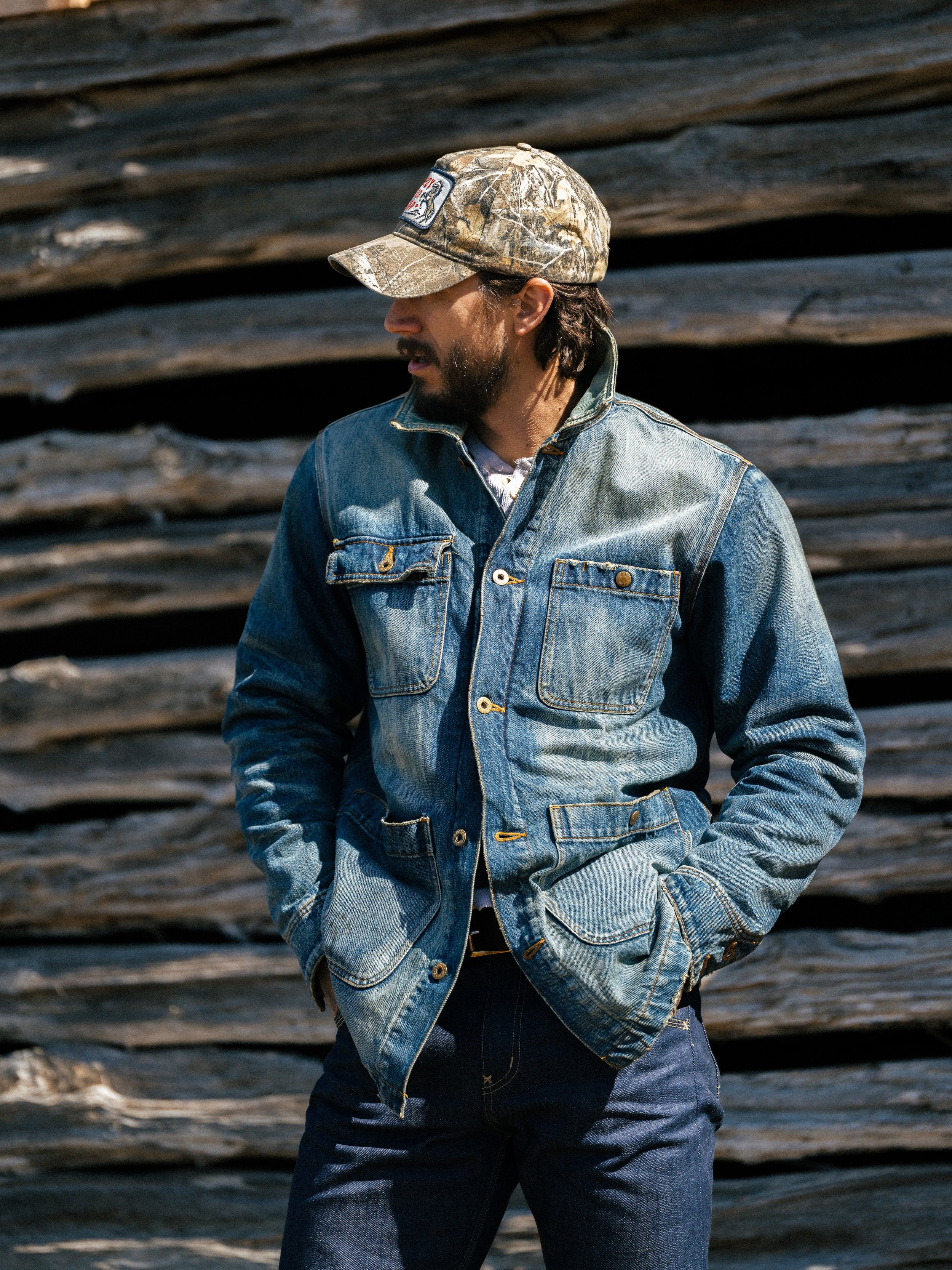 Black Bear Brand WINTER Washed Denim Chore Coat