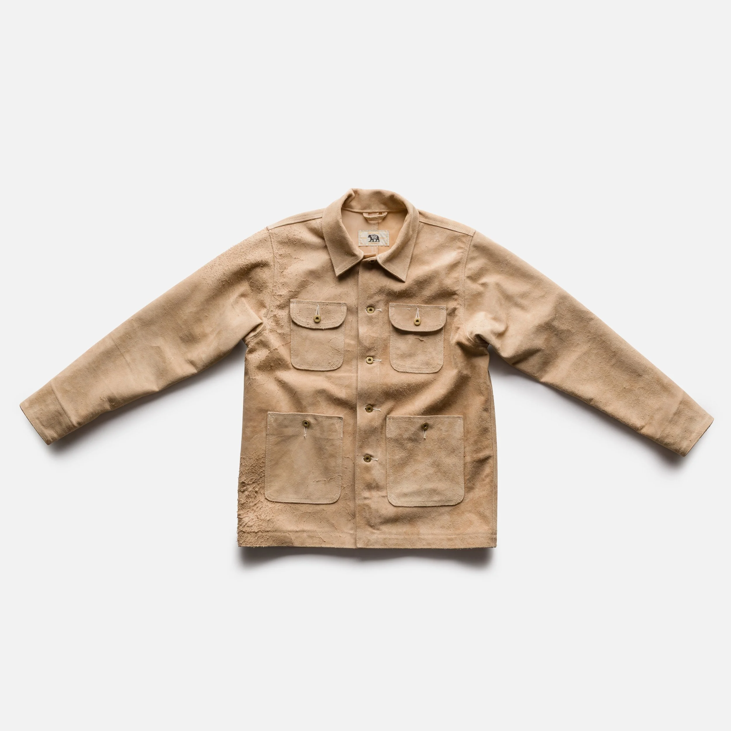 Black Bear Brand, Aged IVORY ROUGH-OUT Chore Coat