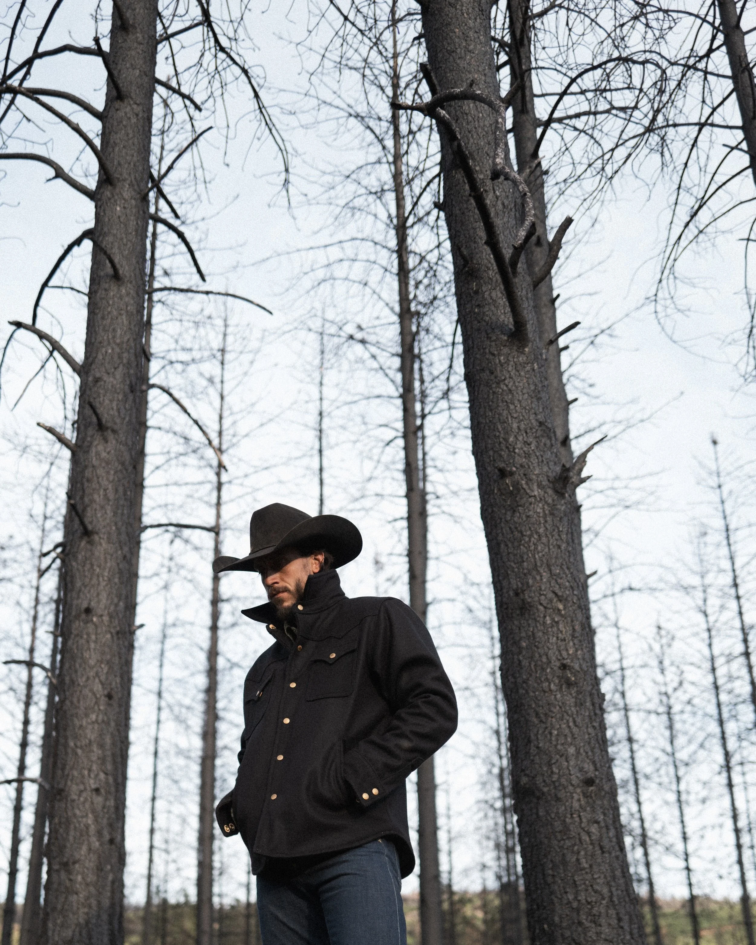 Black Bear Brand - BLACK Melton Western Jacket