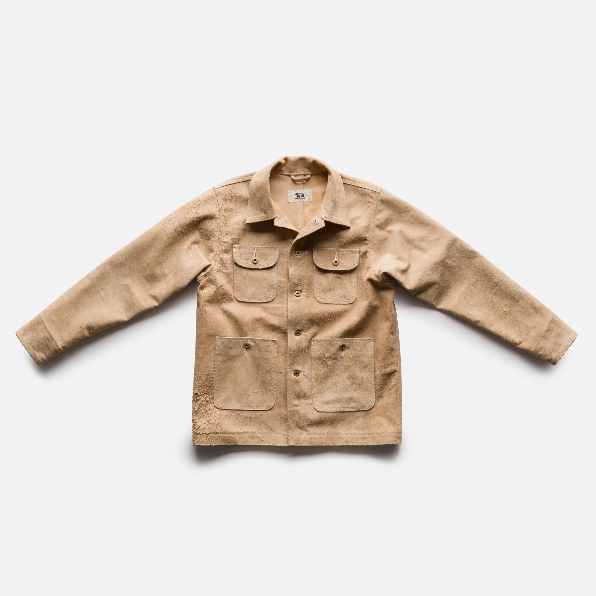 Black Bear Brand, Aged IVORY ROUGH-OUT Chore Coat