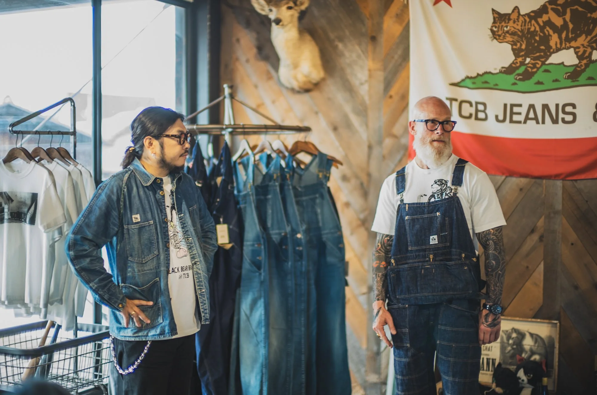 Limited Edition BEAR Tee - Black Bear Brand... TCB "Psycho" Bear... Overalls!