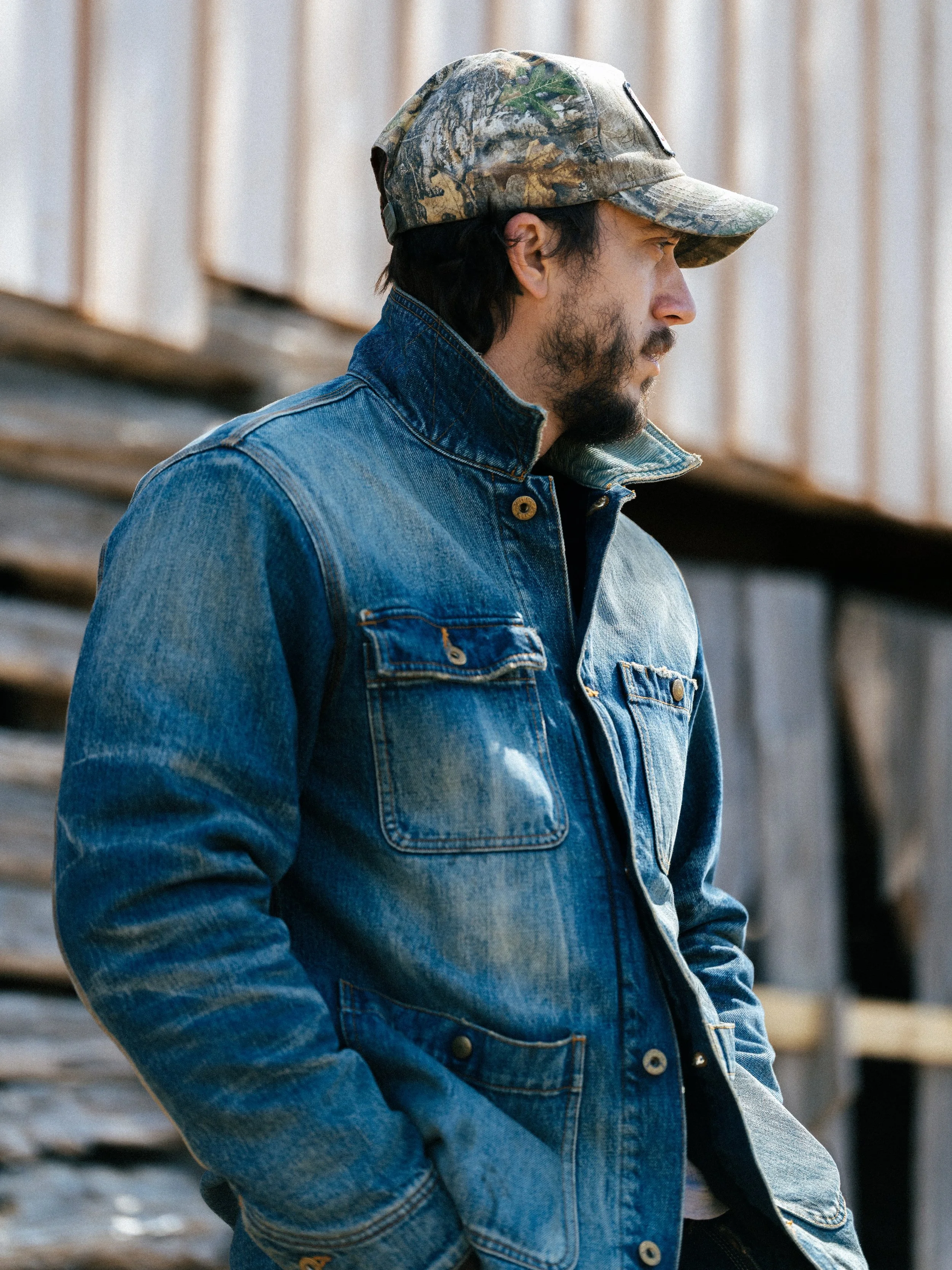 Black Bear Brand WINTER Washed Denim Chore Coat