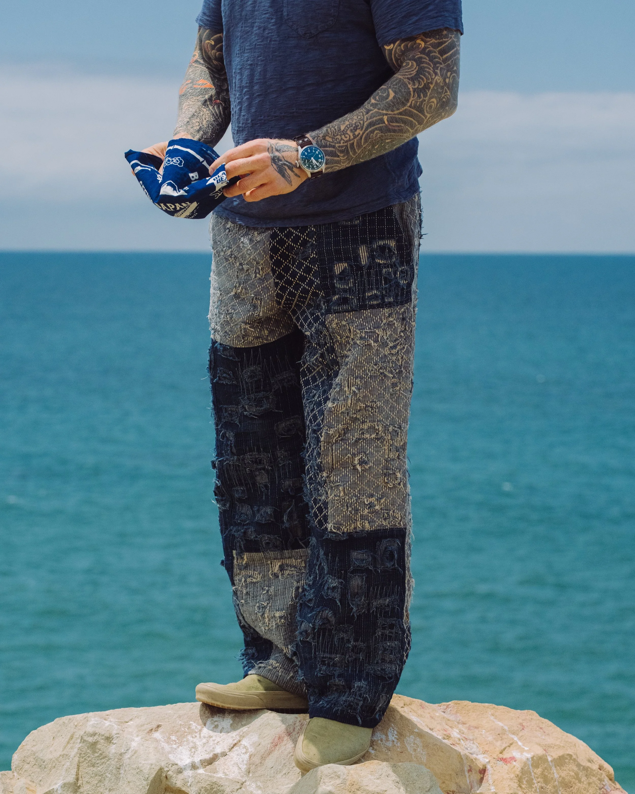 Black Bear Brand SLUB (BLUE Garment Dyed) ~ The Ultimate Pocket Tee