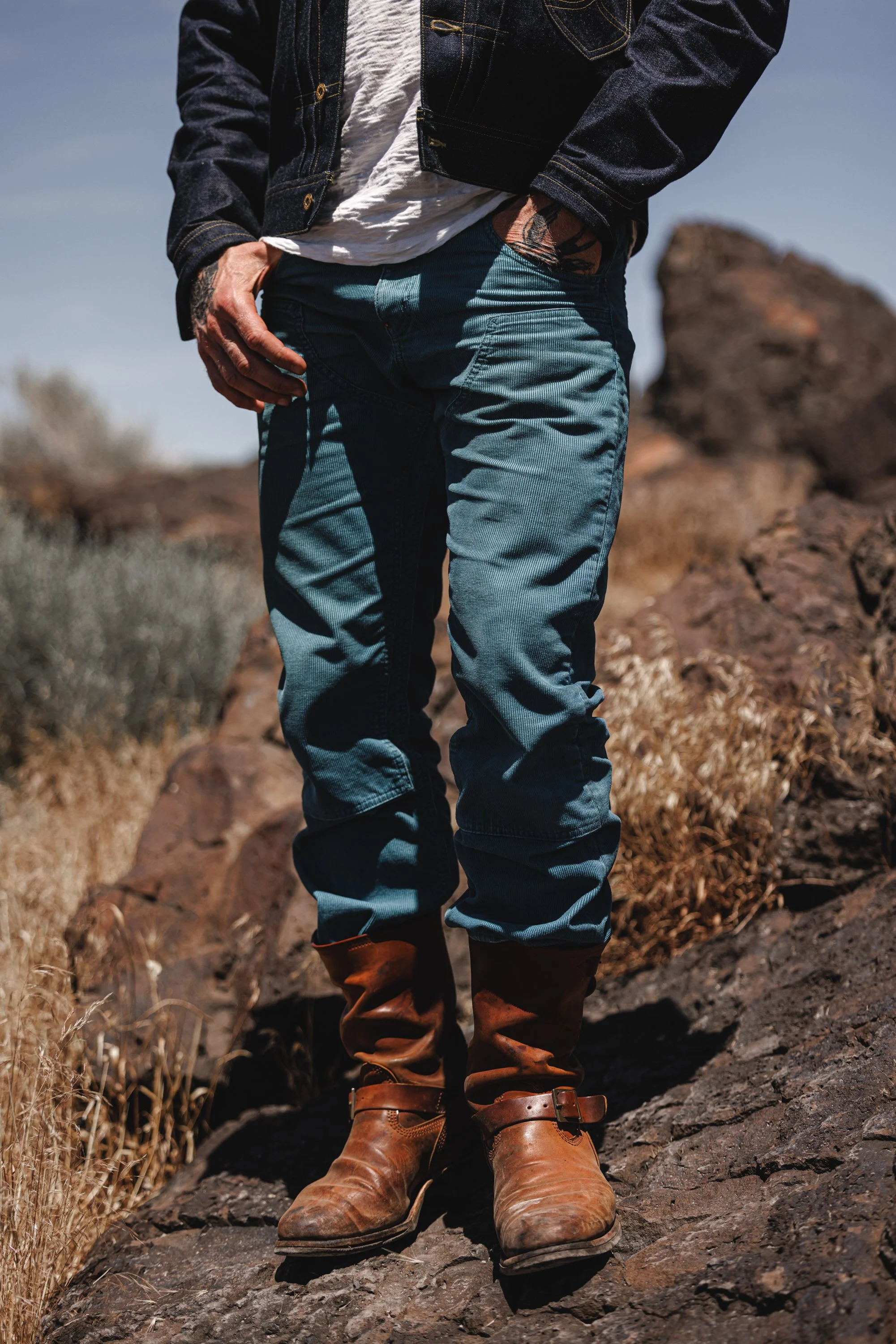 Black Bear Brand double front OCEAN Blue Cords