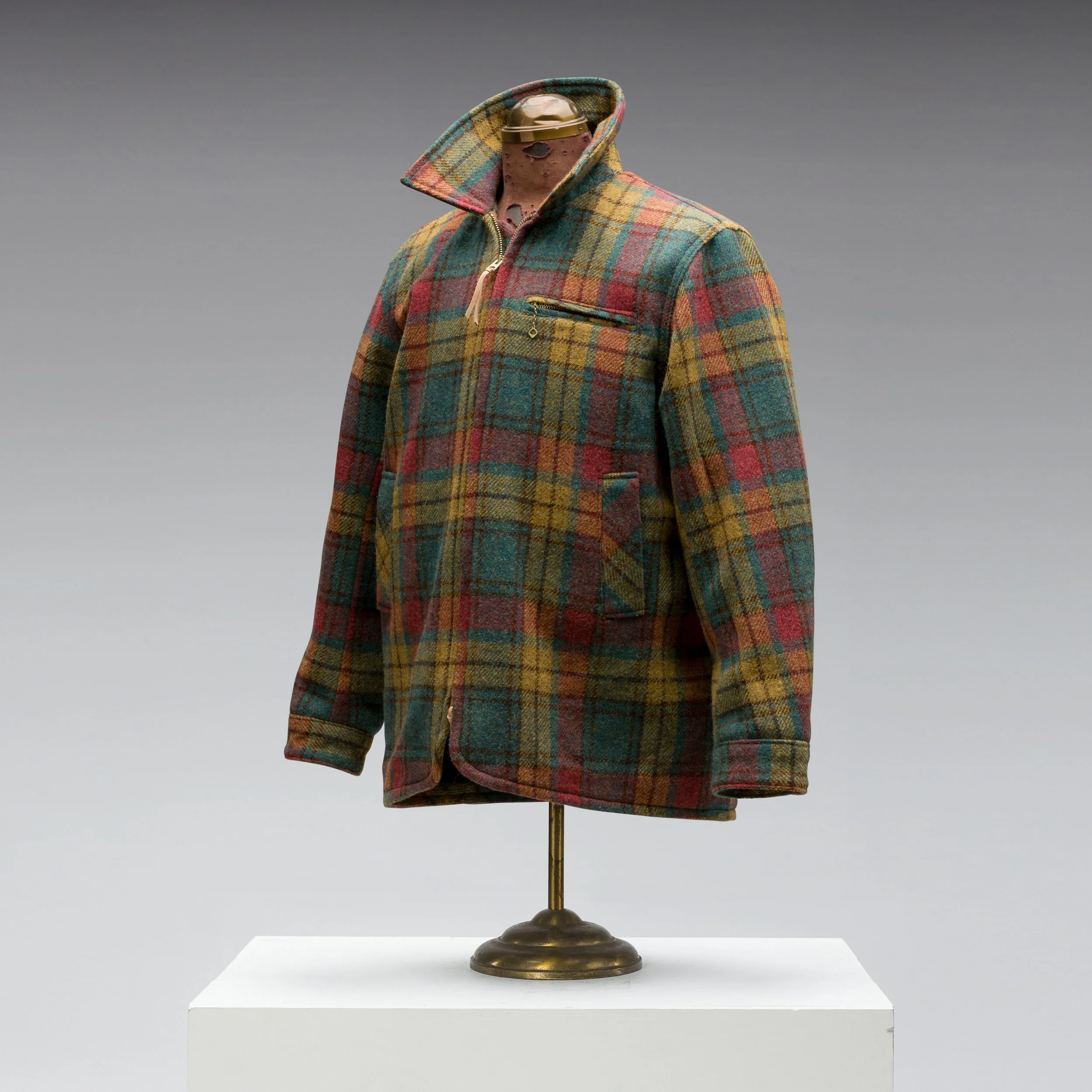 Black Bear Brand MOSS FIRE Harris Tweed Tartan ZIP Coat