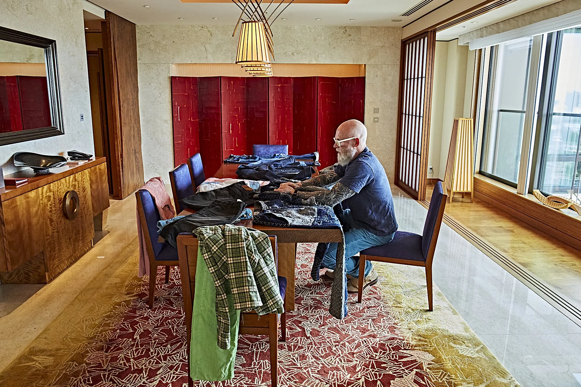 Black Bear Brand OCEAN Blue Distressed Corduroy