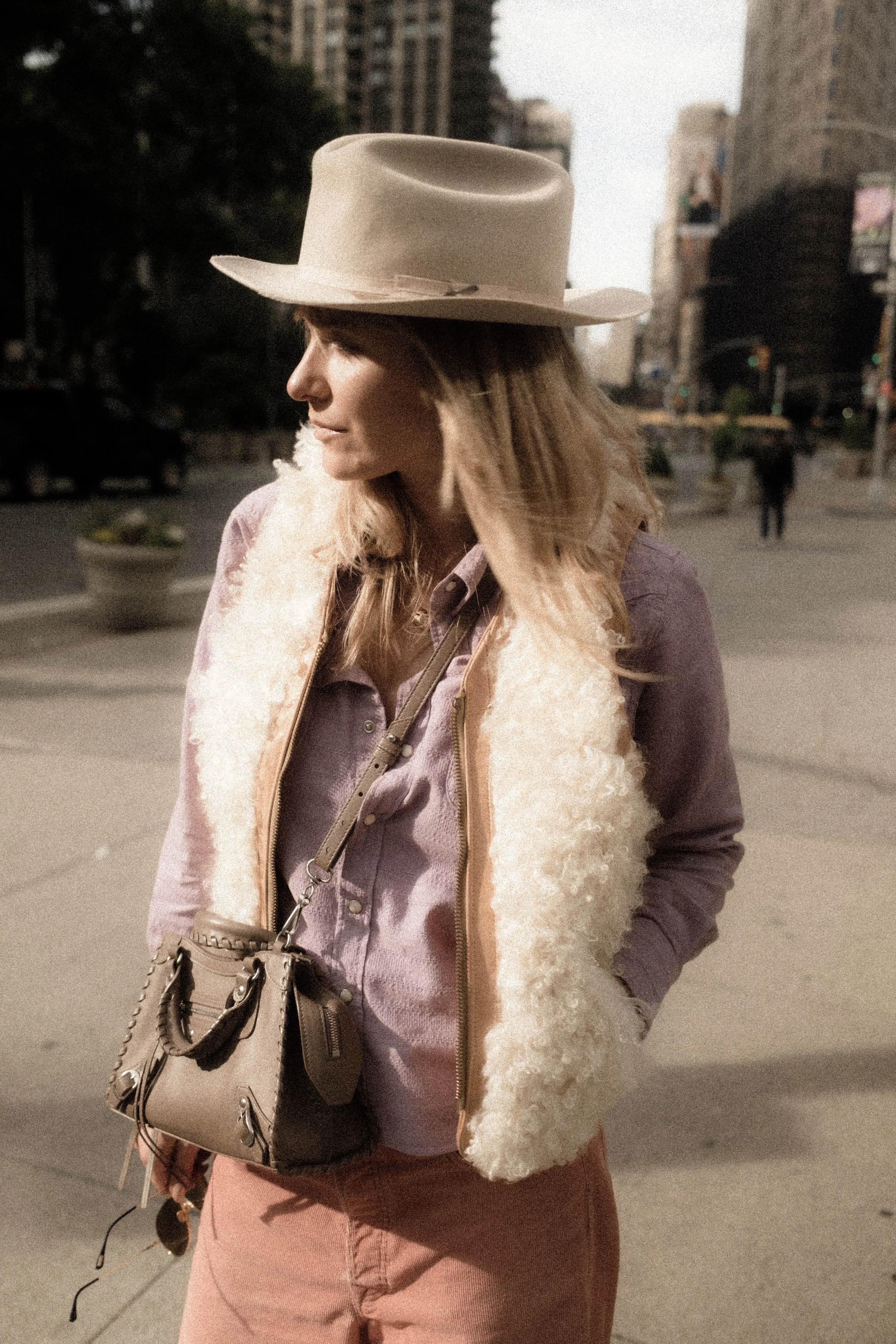 Black Bear Brand WOMAN - Long Curl Lambskin & Horween Horsehide... reversible Vest