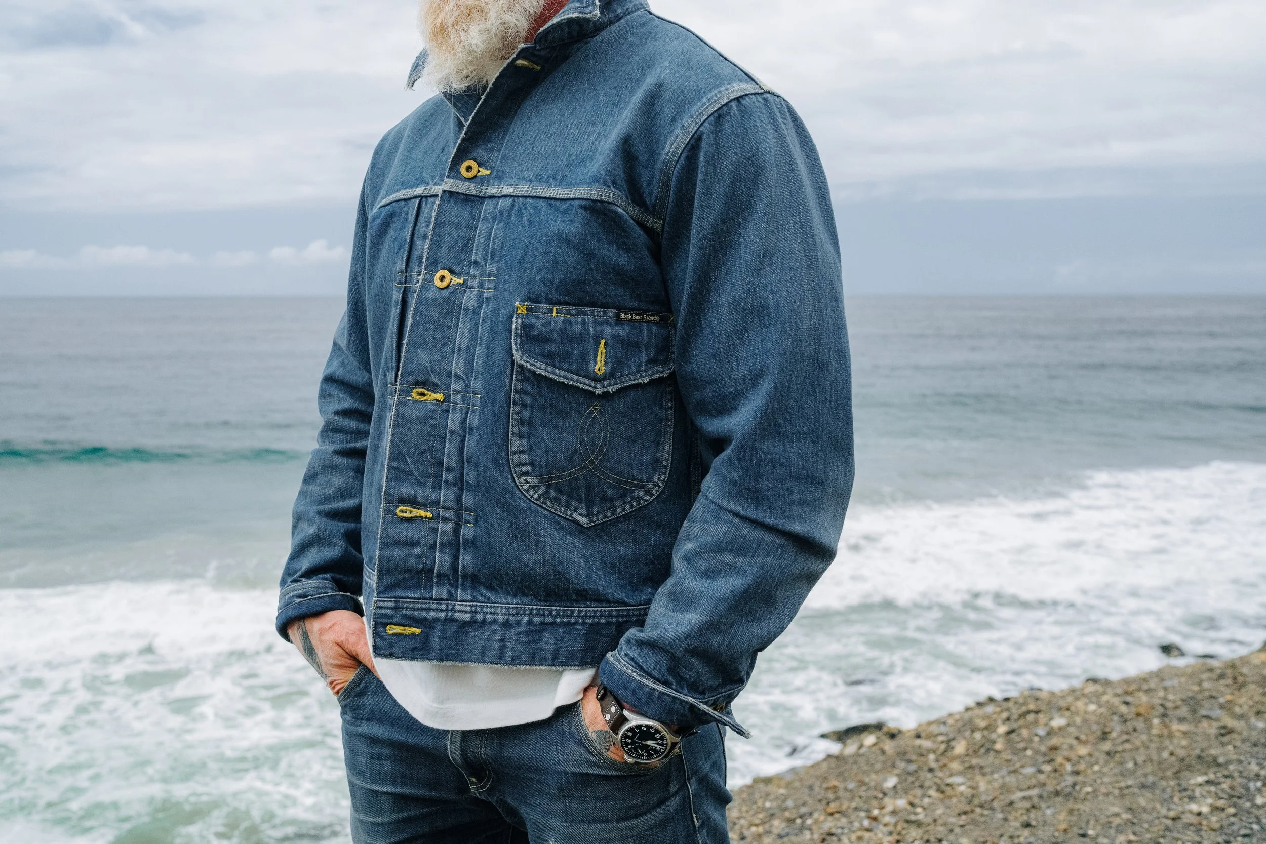 the BLACK BEAR BRAND Sun WASHED - Black Bear Brand ONE Jean Jacket (gen-2)