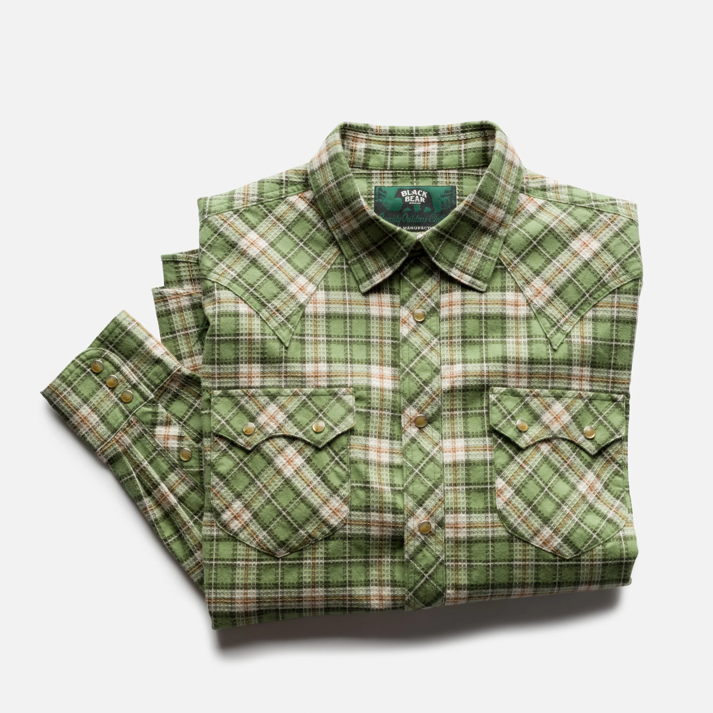 Black Bear Brand EVERGREEN Plaid P-Snap Shirt