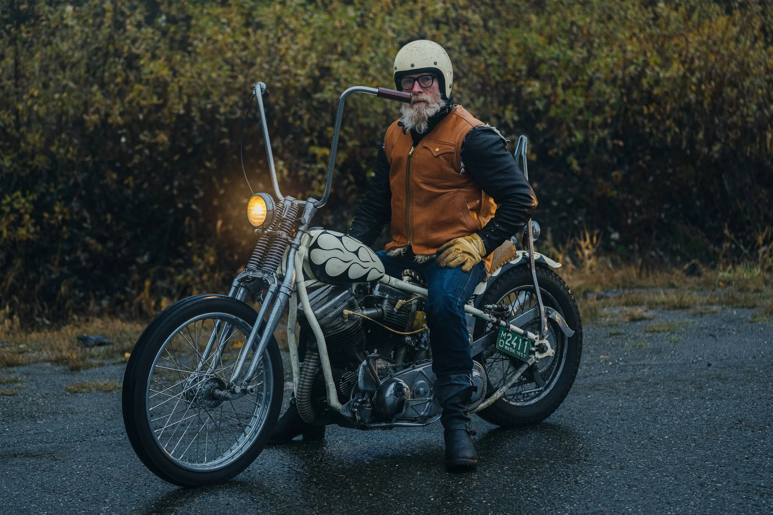 Northern Dream vest and Leathertogs jacket cascade rain ride19.jpg
