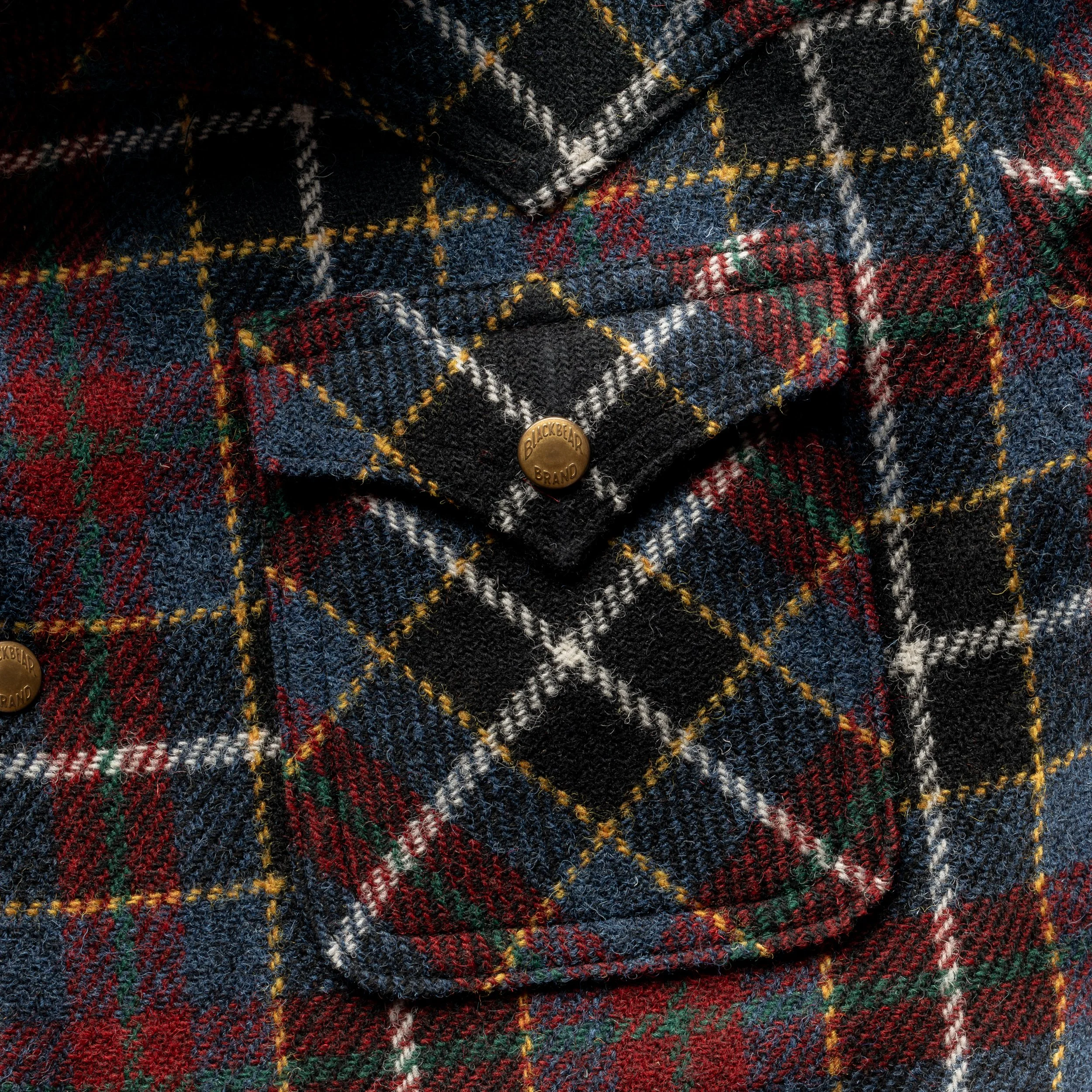 Black Bear Brand Harris Tweed Midnight Glen Tartan WOOL Western Jacket