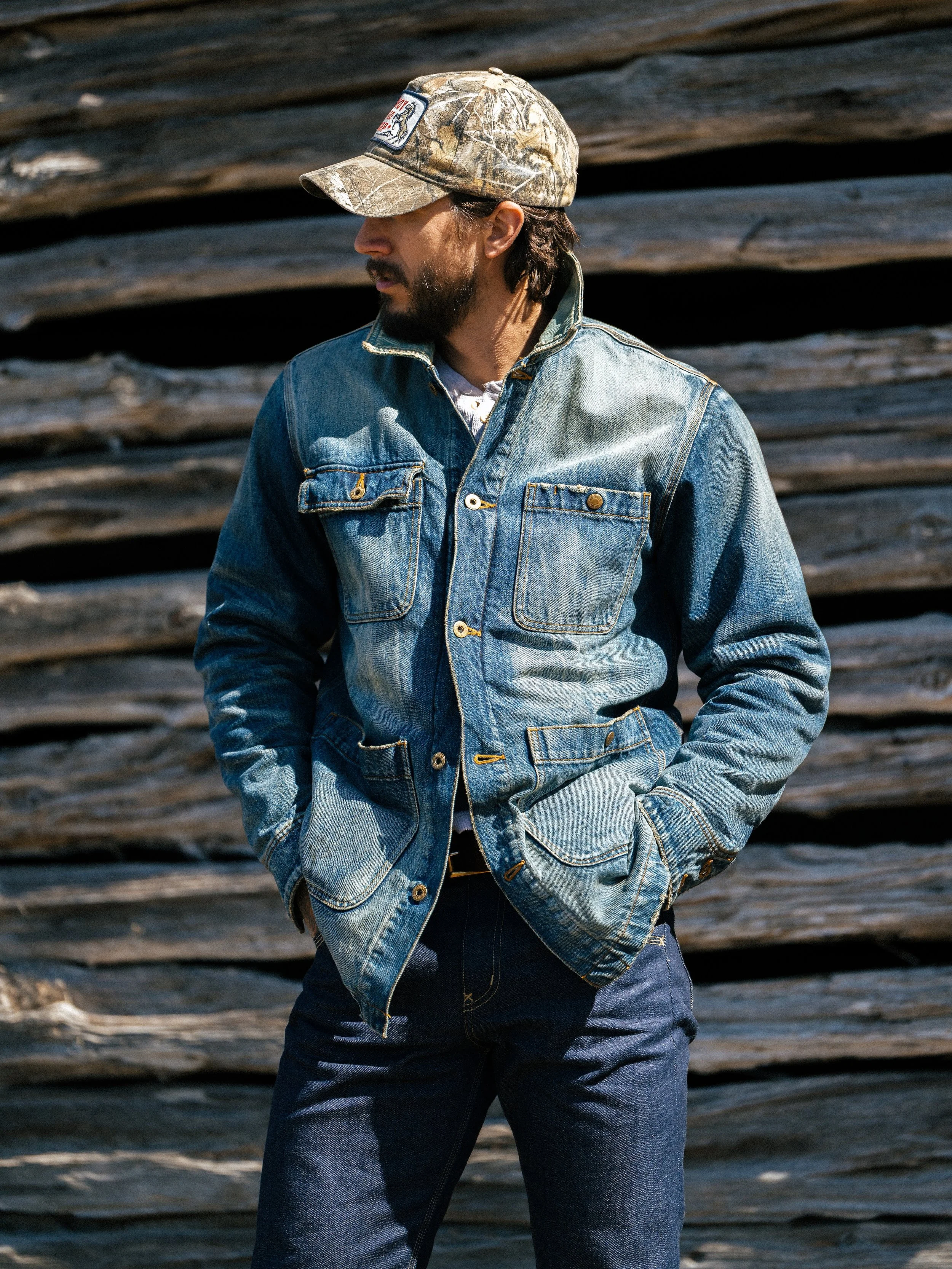 Black Bear Brand WINTER Washed Denim Chore Coat