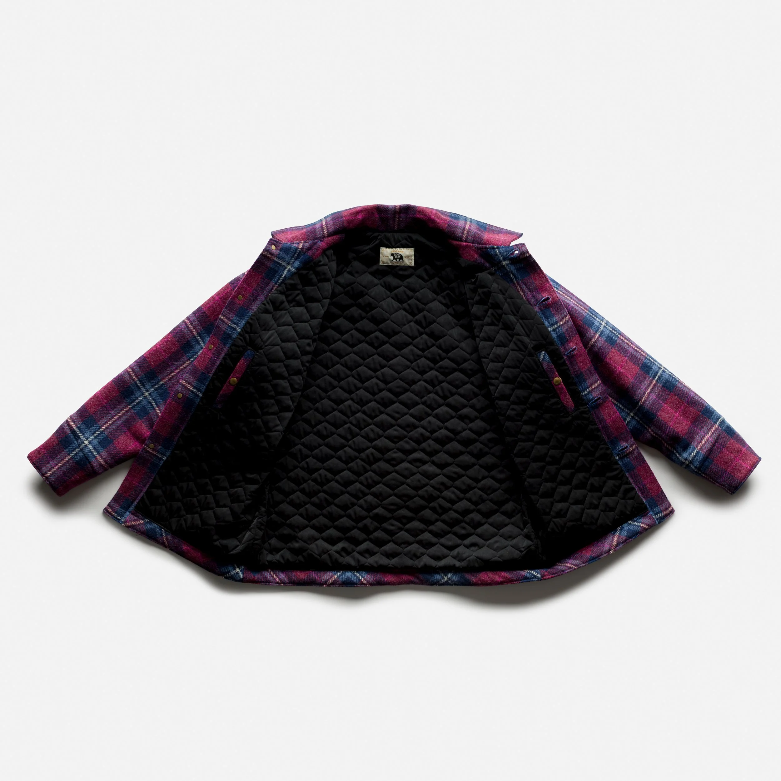 Black Bear Brand ULTIMATE WOOL Chore Coat - WILDFLOWER Harris Tweed studio photo