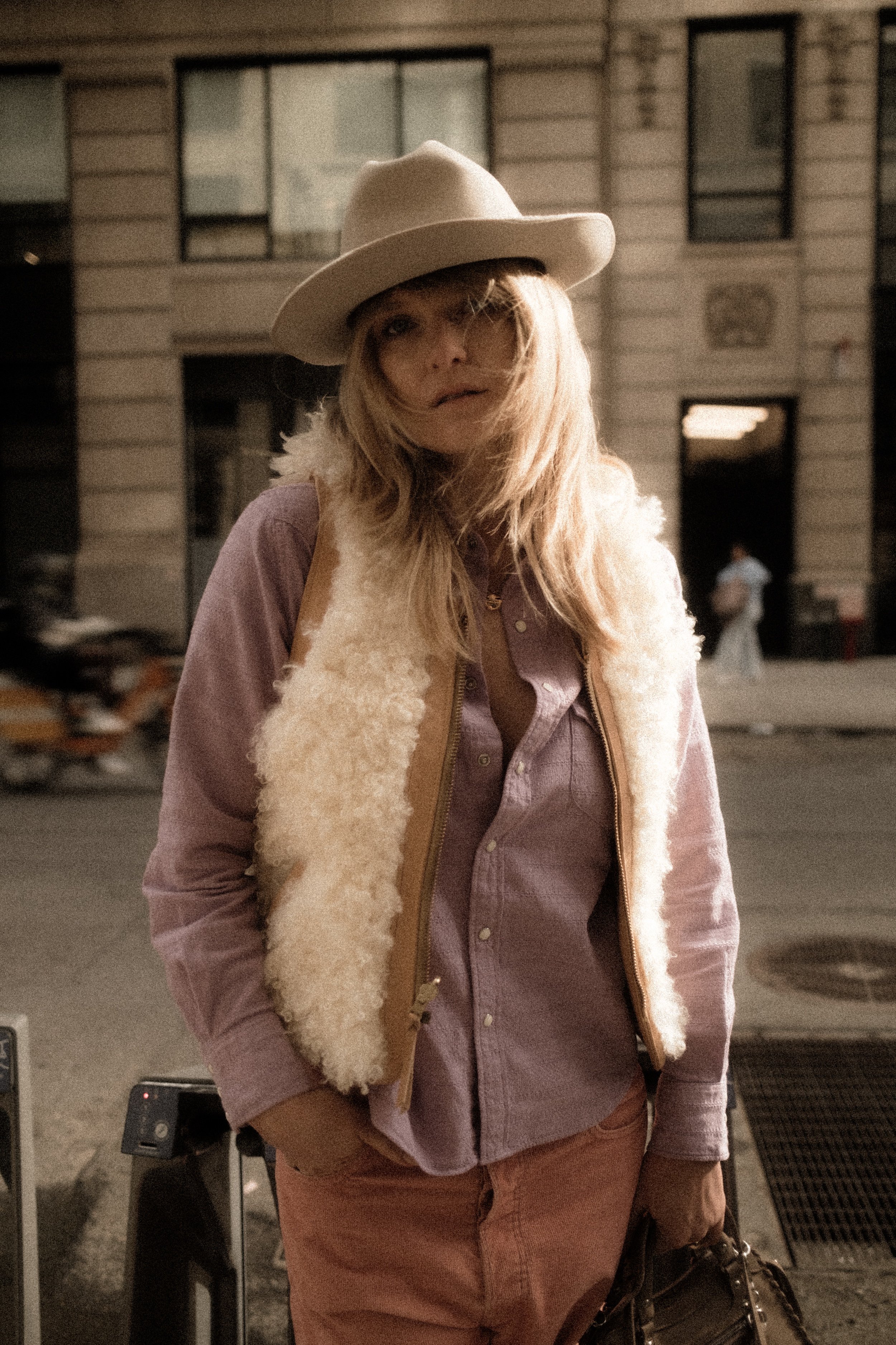 Black Bear Brand WOMAN - Long Curl Lambskin & Horween Horsehide... reversible Vest