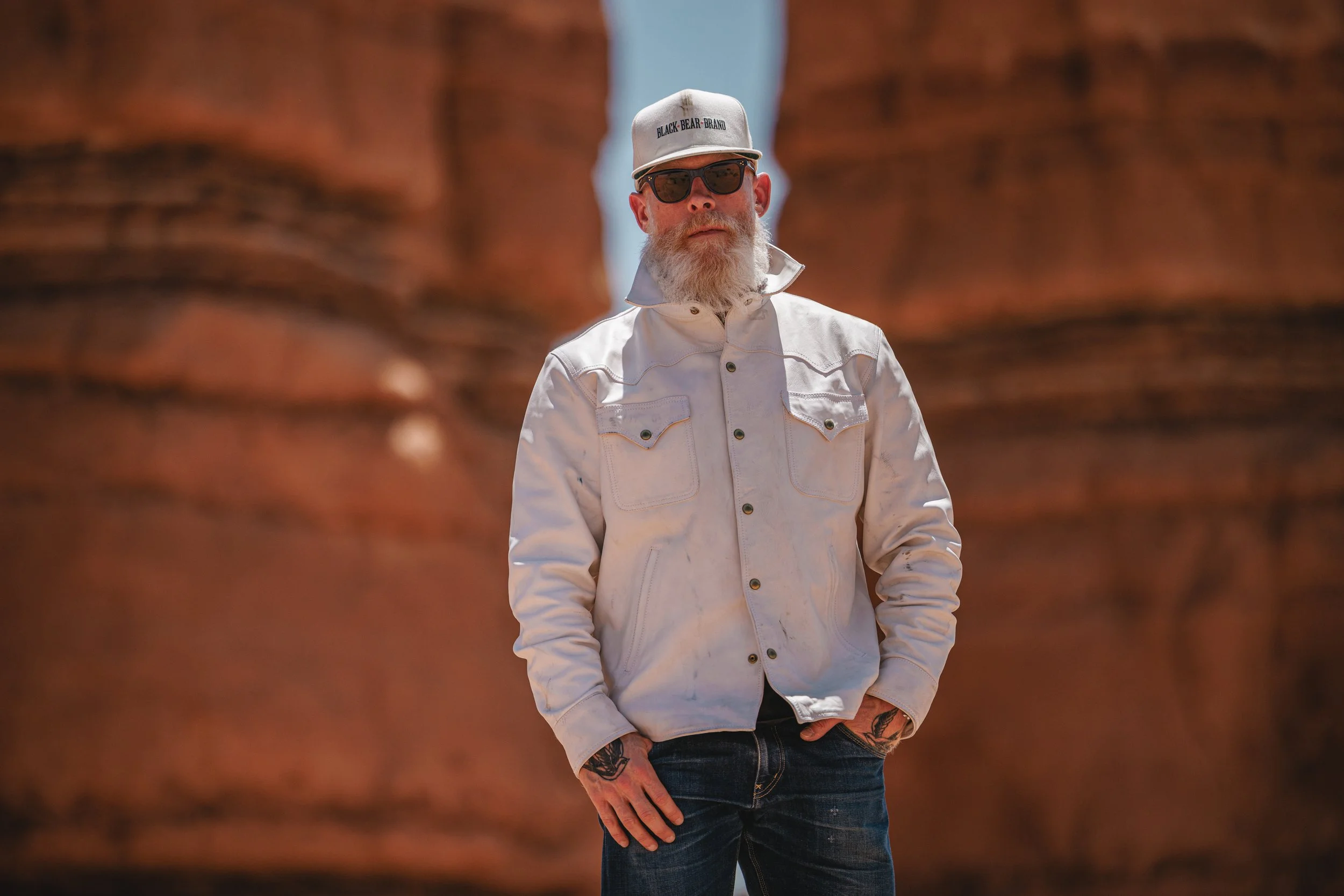 Black Bear Brand - Spirit Bear, GHOST White Western... Horween Horsehide Jacket