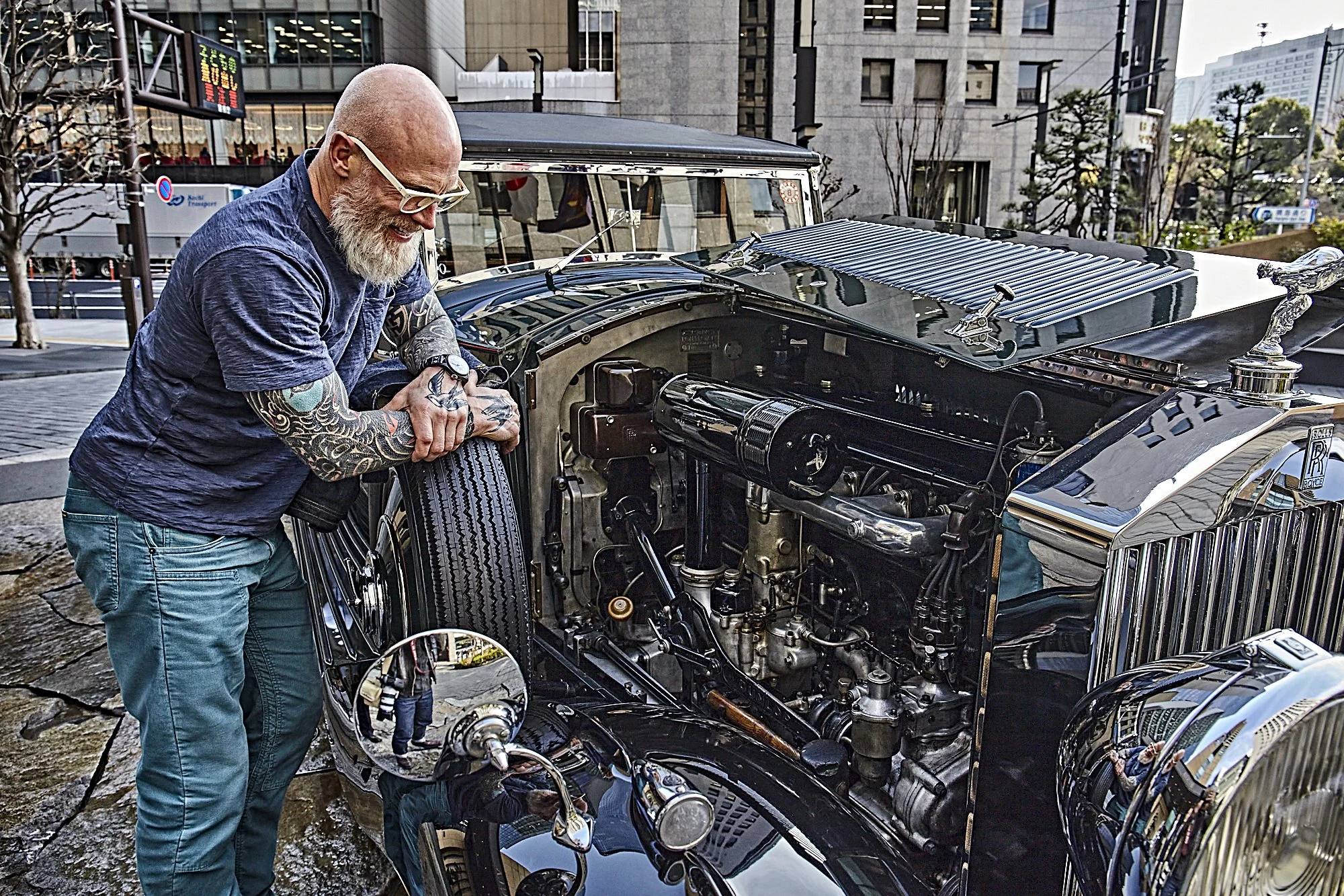 Black Bear Brand OCEAN Blue Distressed Corduroy